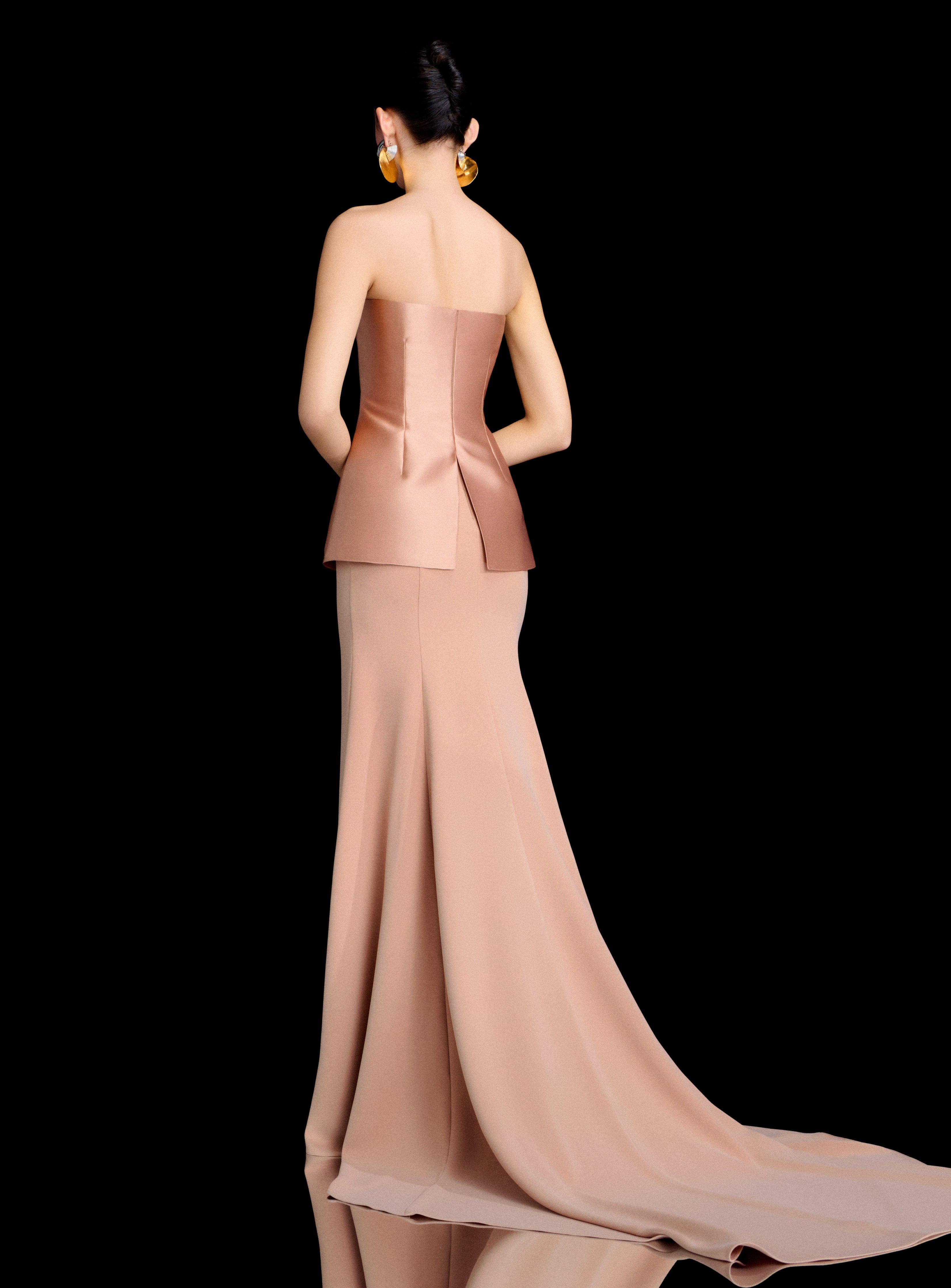 SOLACE LONDON Alia sukienka maxi nude bez ramiączek