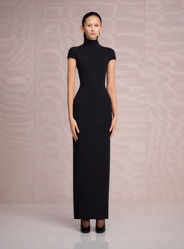 SOLACE LONDON The Lang sukienka wieczorowa czarna maxi