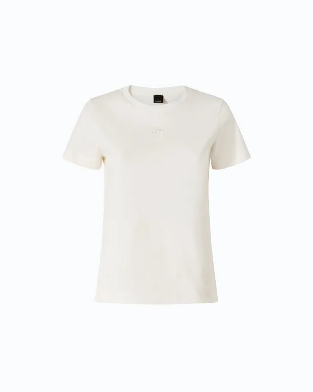 Pinko Bussolotto t-shirt bawełniany z logo Love Birds