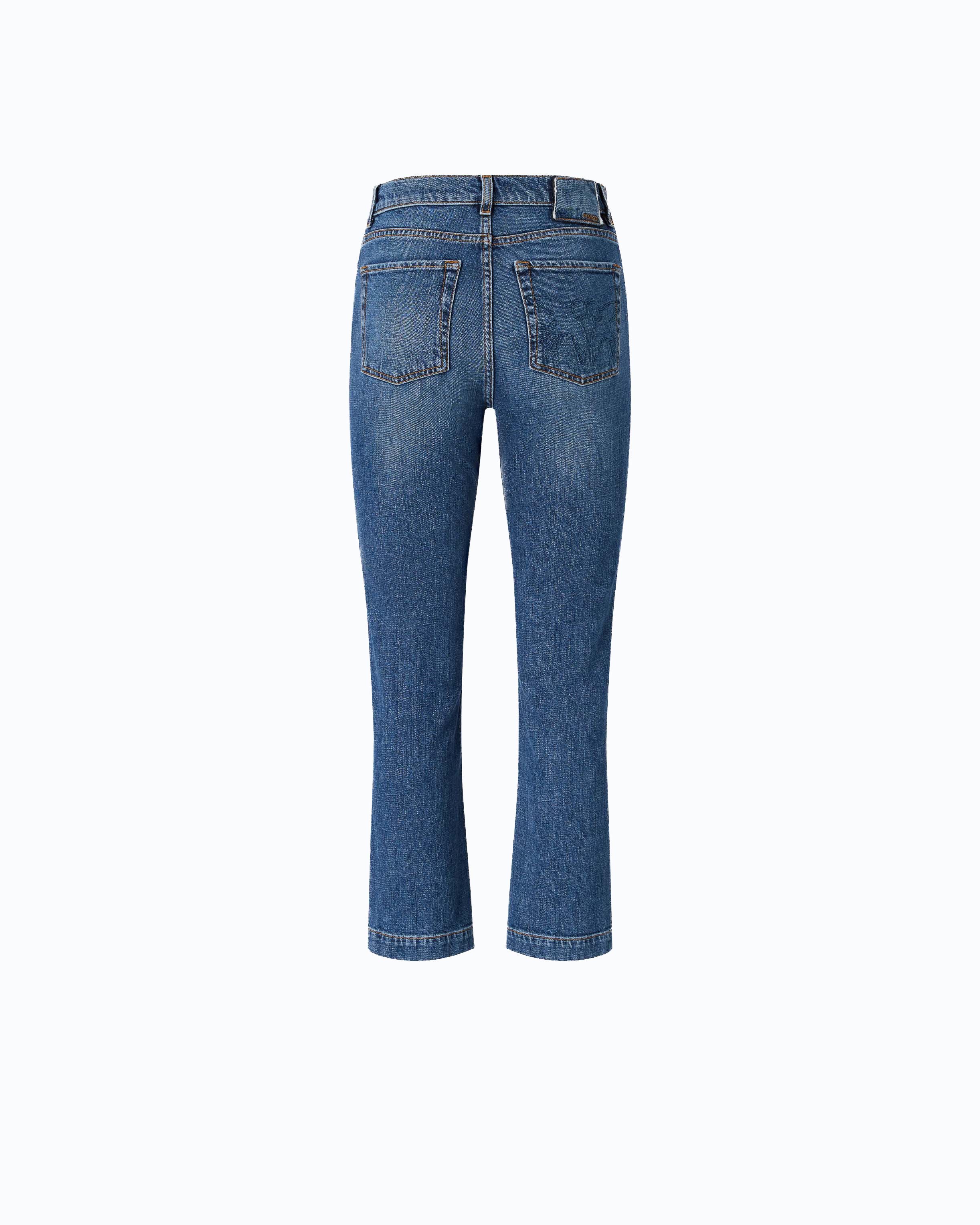 Pinko Sue Slim Comfort jeansy cropped jasnoniebieskie
