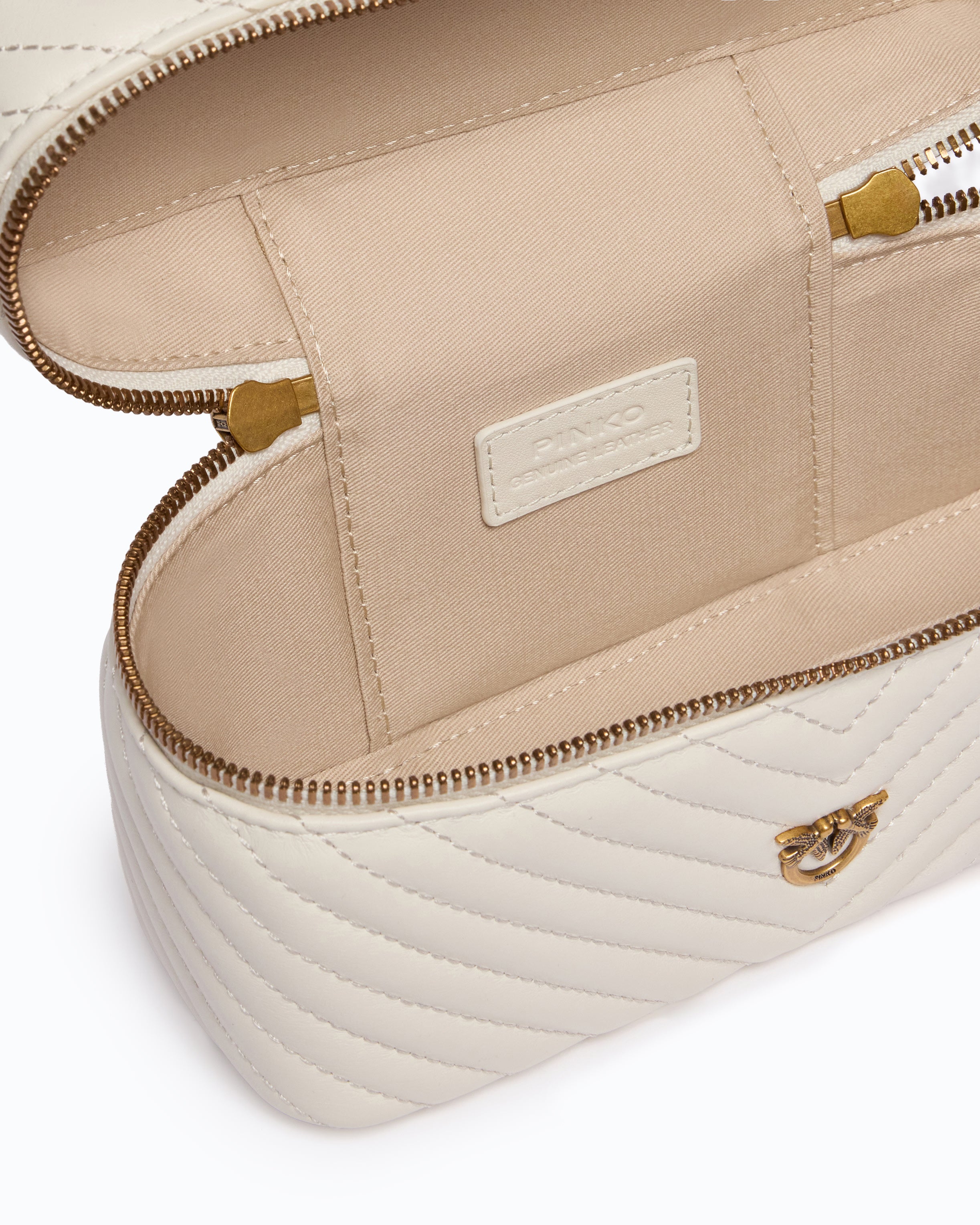 Pinko Vanity Soft Mini kosmetyczka biała skóra
