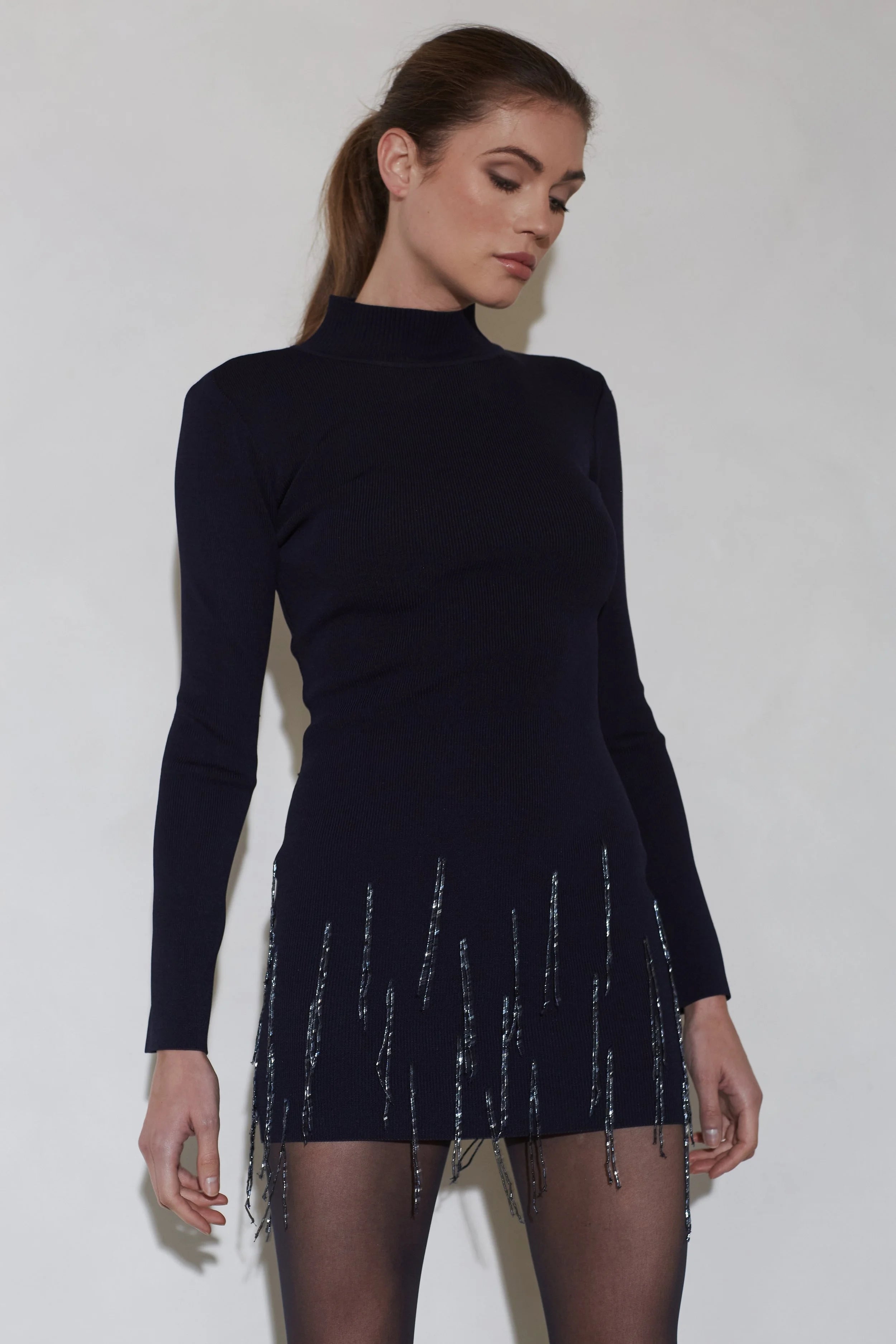 Delfi Collective Elena sukienka koktajlowa navy mini
