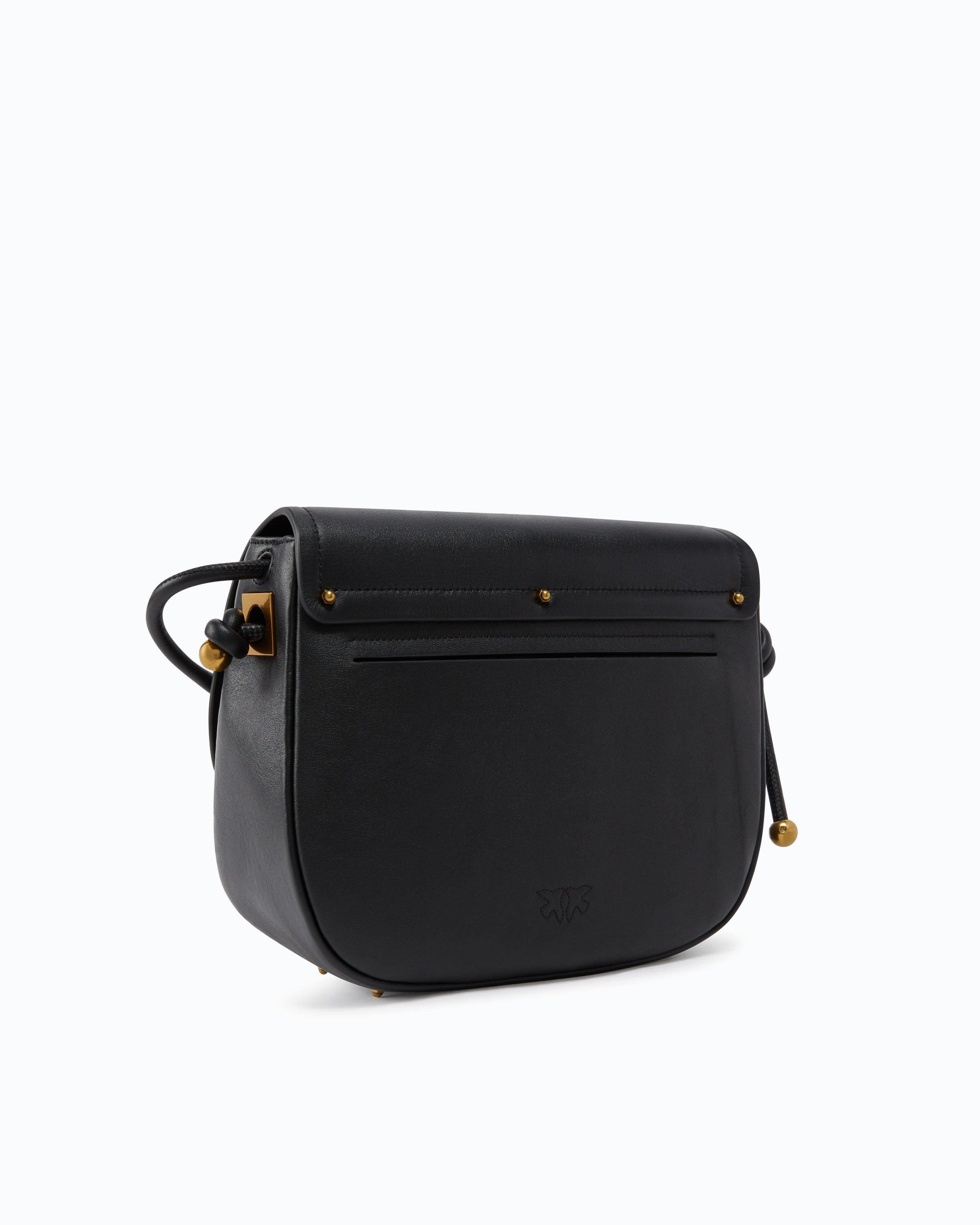 Pinko Saddle Classic torebka duża czarna skóra