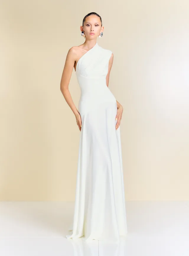 Solace London Gabriela sukienka kremowa maxi ślubna