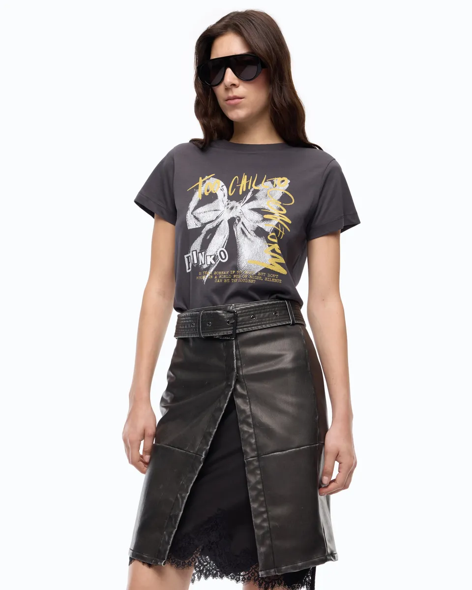 Pinko Basico T-shirt koszulka kokardka