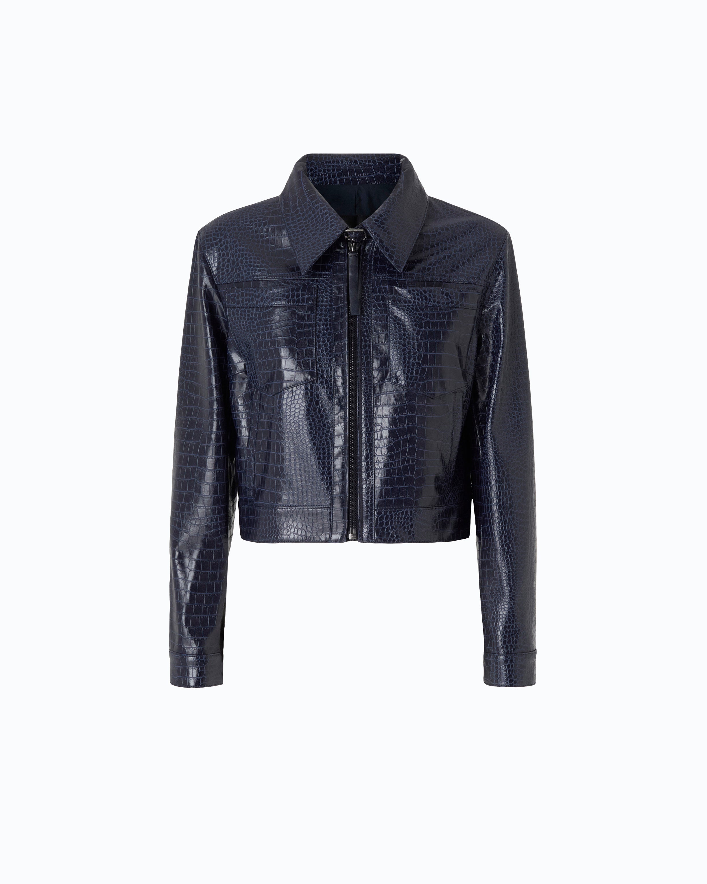 Pinko Bonarda Jacket kurtka niebieska krokodyl