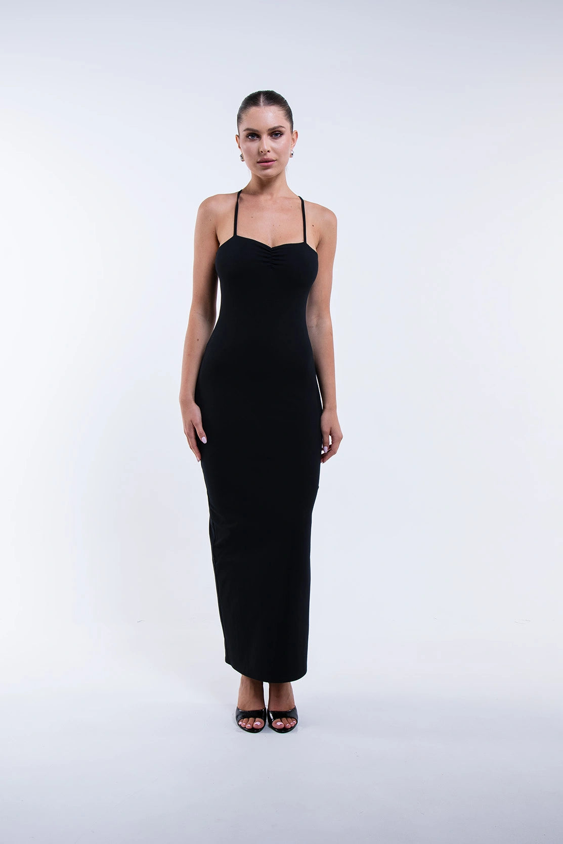 Nudyess Hola W672 sukienka maxi czerwona