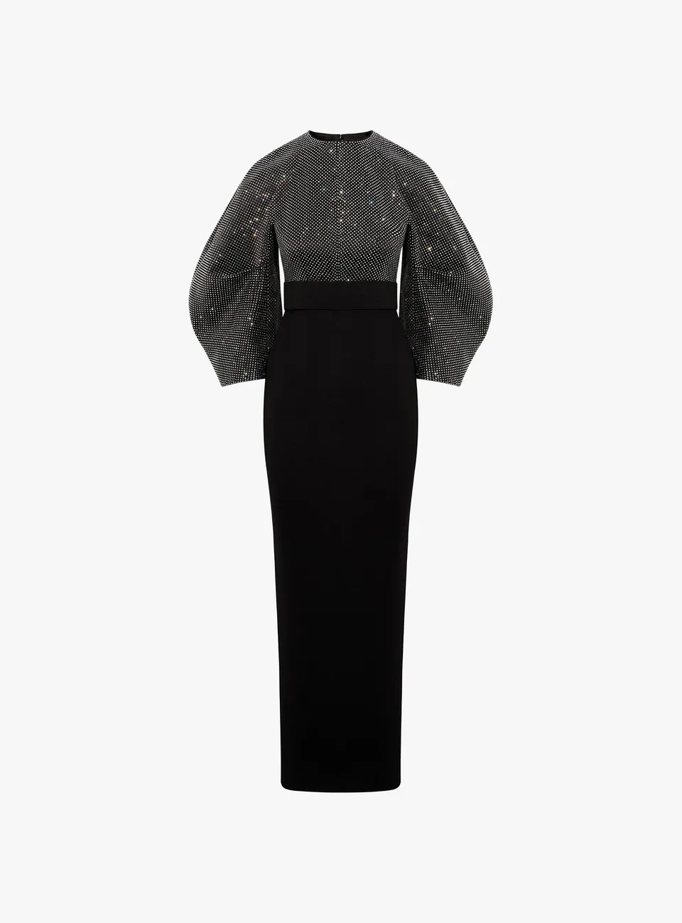 Solace London Denevue sukienka maxi Black kryształki