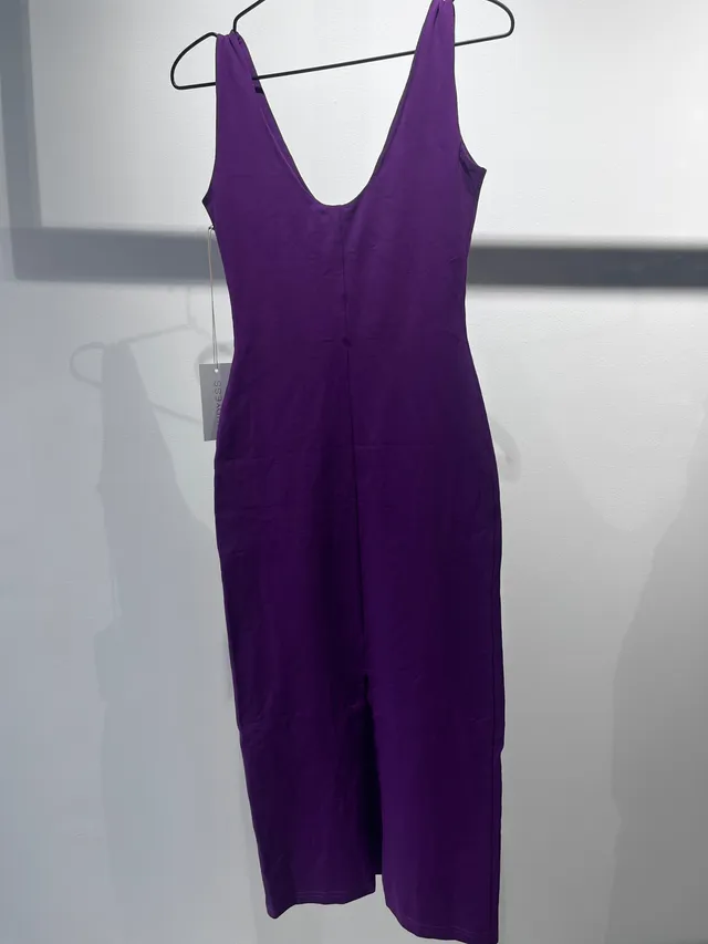 Nudyess Magy sukienka maxi fioletowa W677