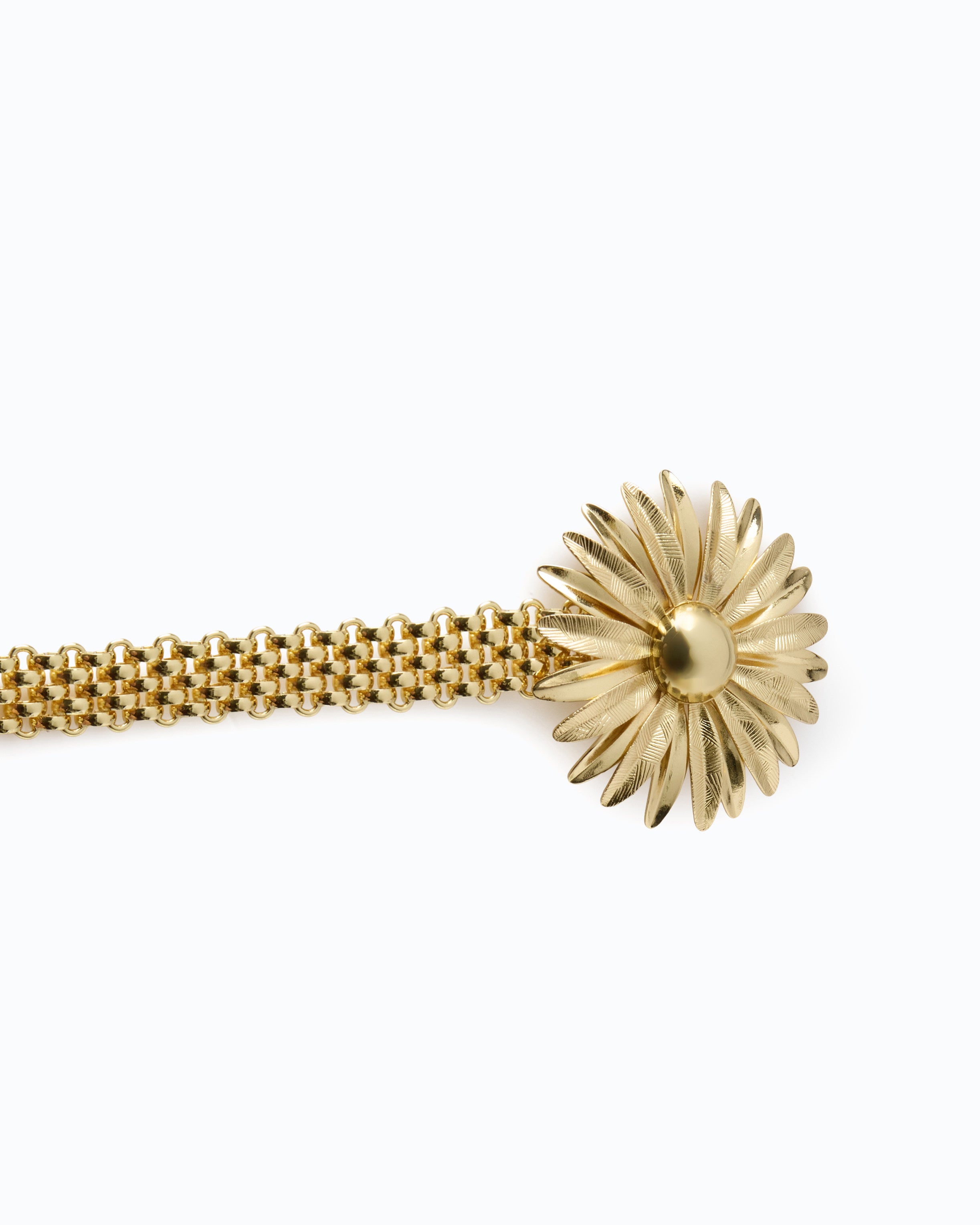 Pinko Belt Chain Flower pasek złoty 1,5 cm