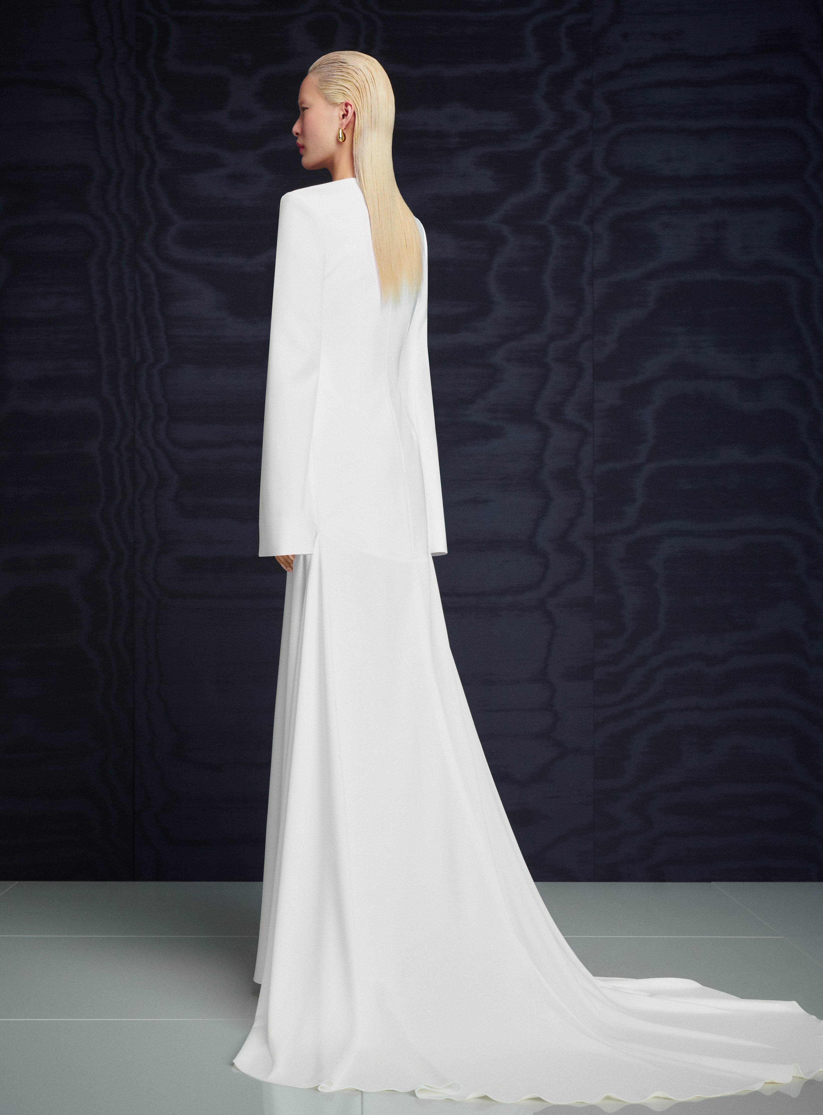Solace London Claudine sukienka kremowa maxi