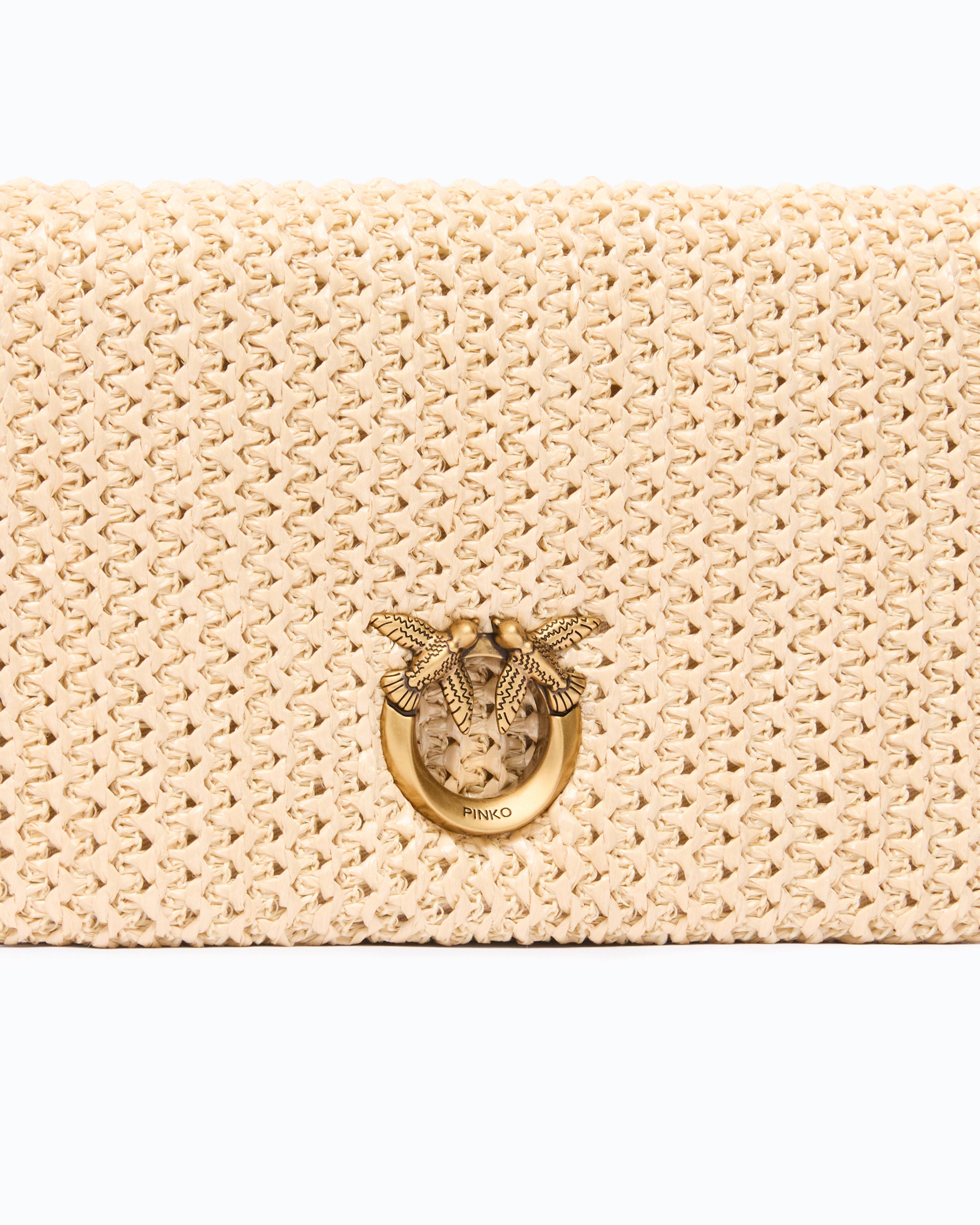 Pinko Click Soft Mini kopertówka rafia