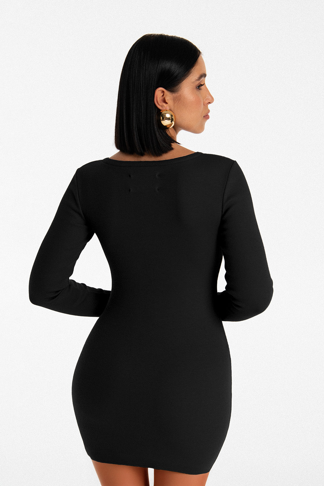 Nudyess Isla sukienka mini Black regulowana