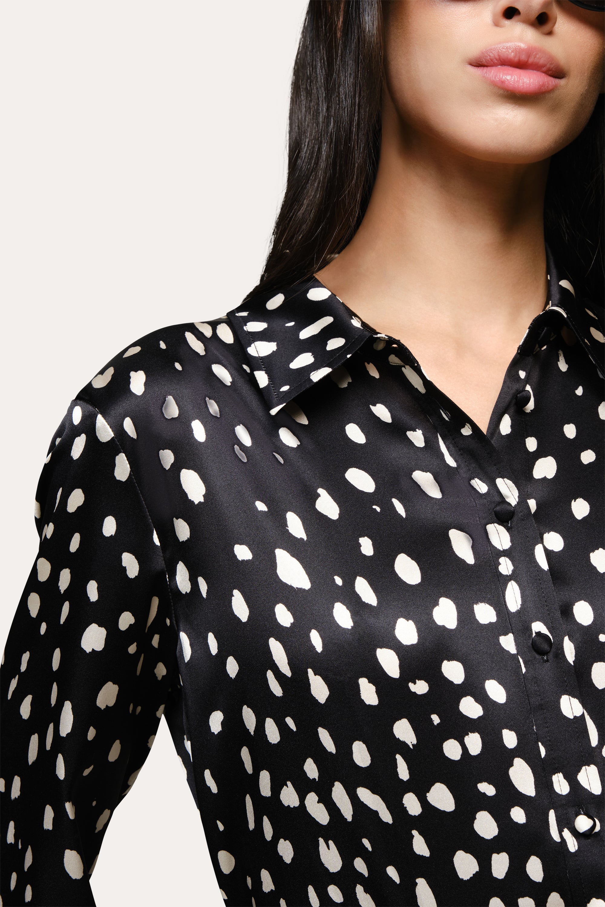Elie Tahari Solène Imprimé koszula Dalmatien