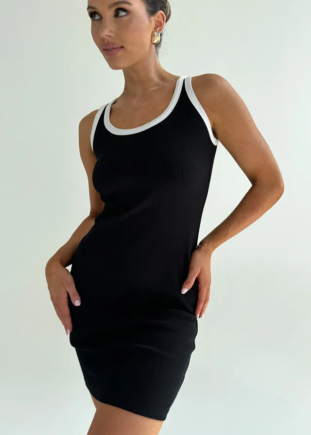 Nudyess Tina Oreo sukienka mini Black bokserka