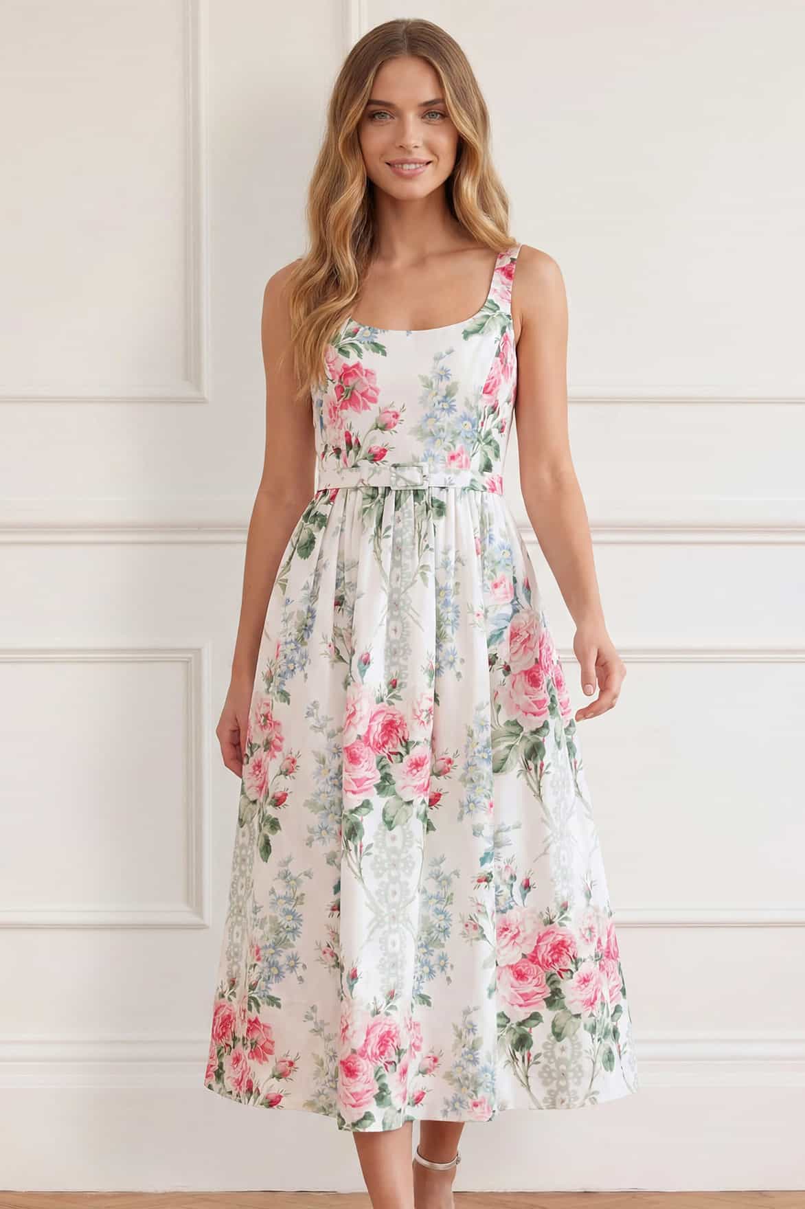 Needle & Thread Palace Garden Jacquard Ballerina sukienka Multi wiskozowa