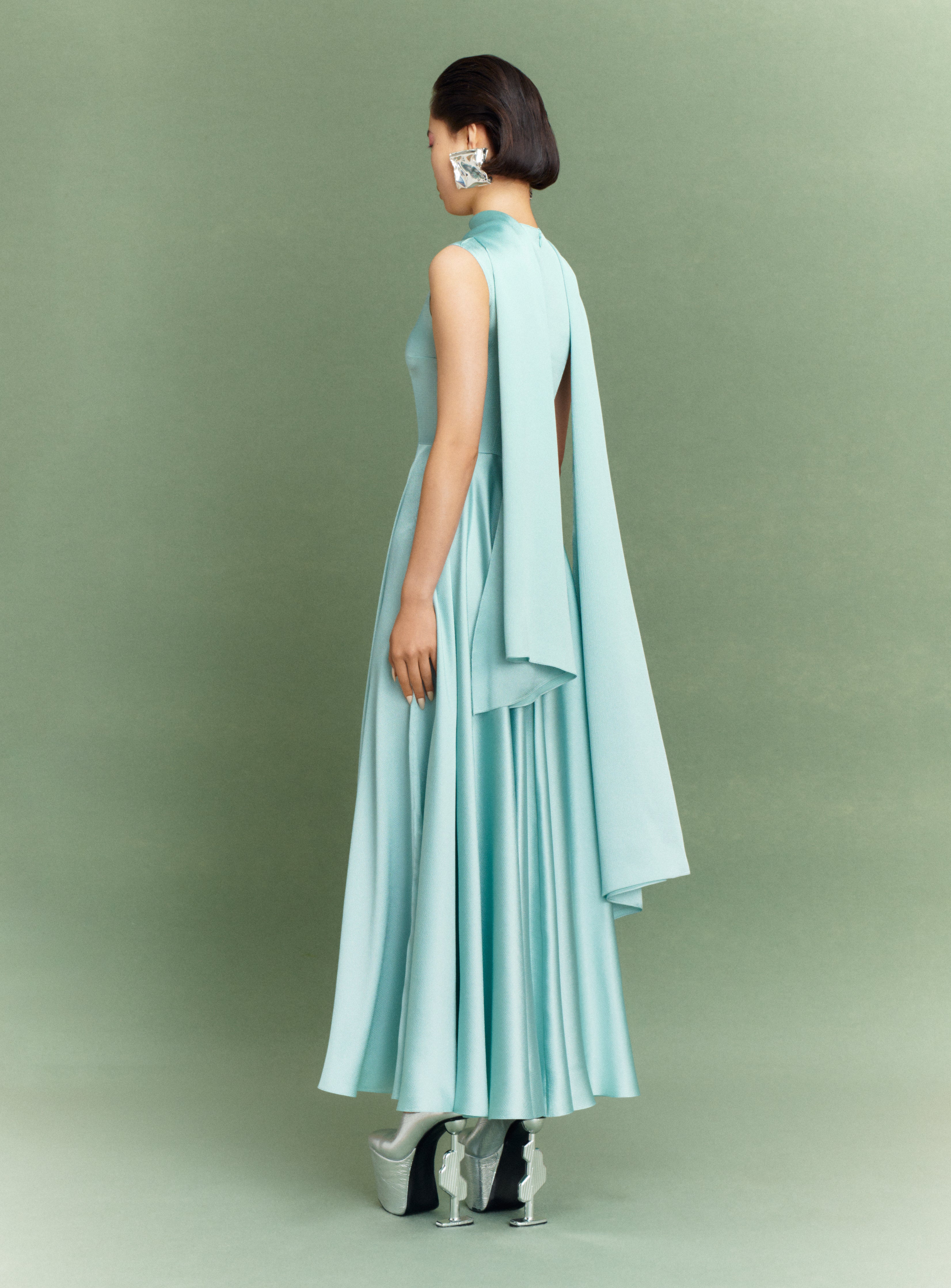 Solace London Emelia sukienka wieczorowa opalowa 8