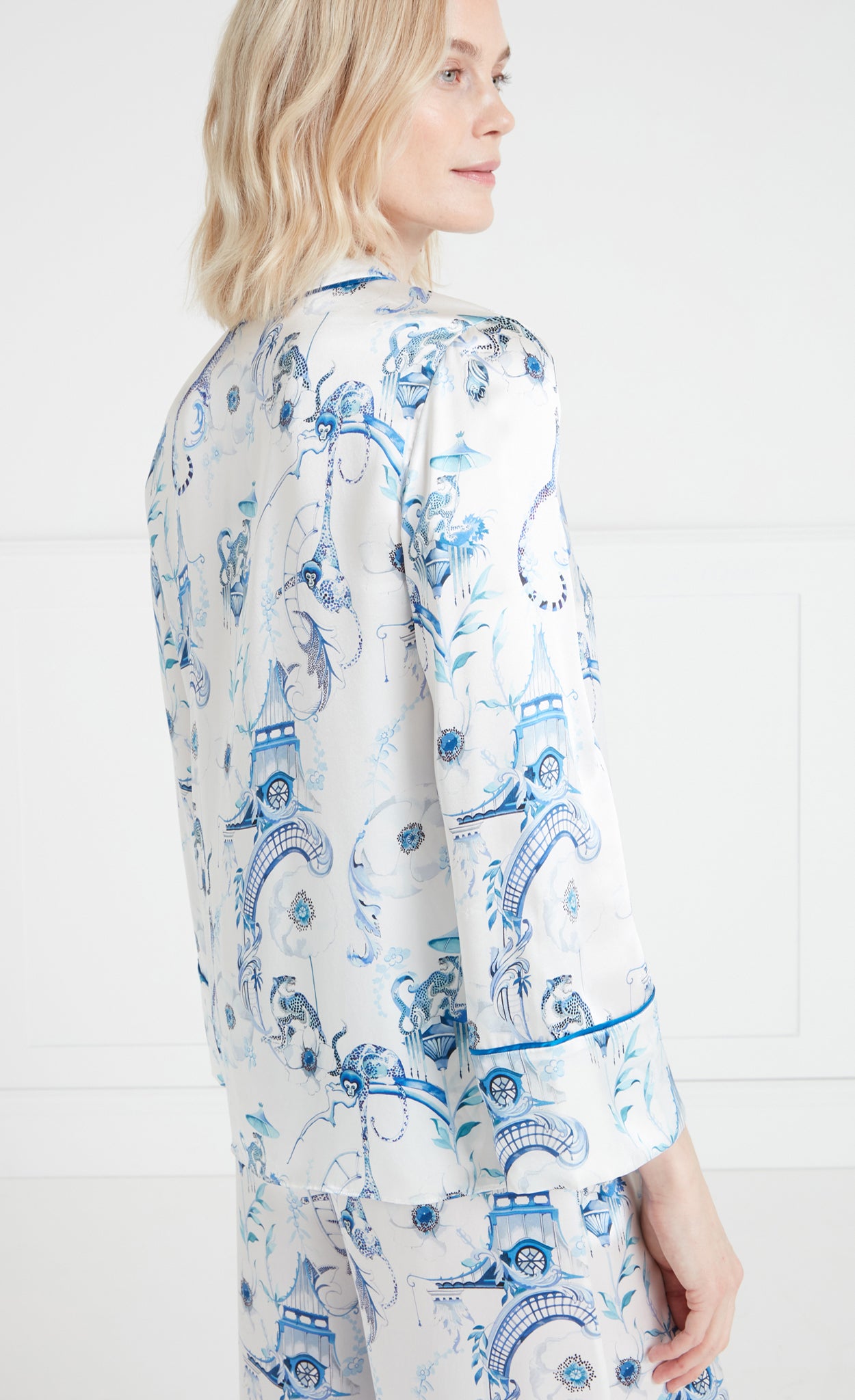 Temperley London Aphrodite góra piżamy jedwabna Euphoria
