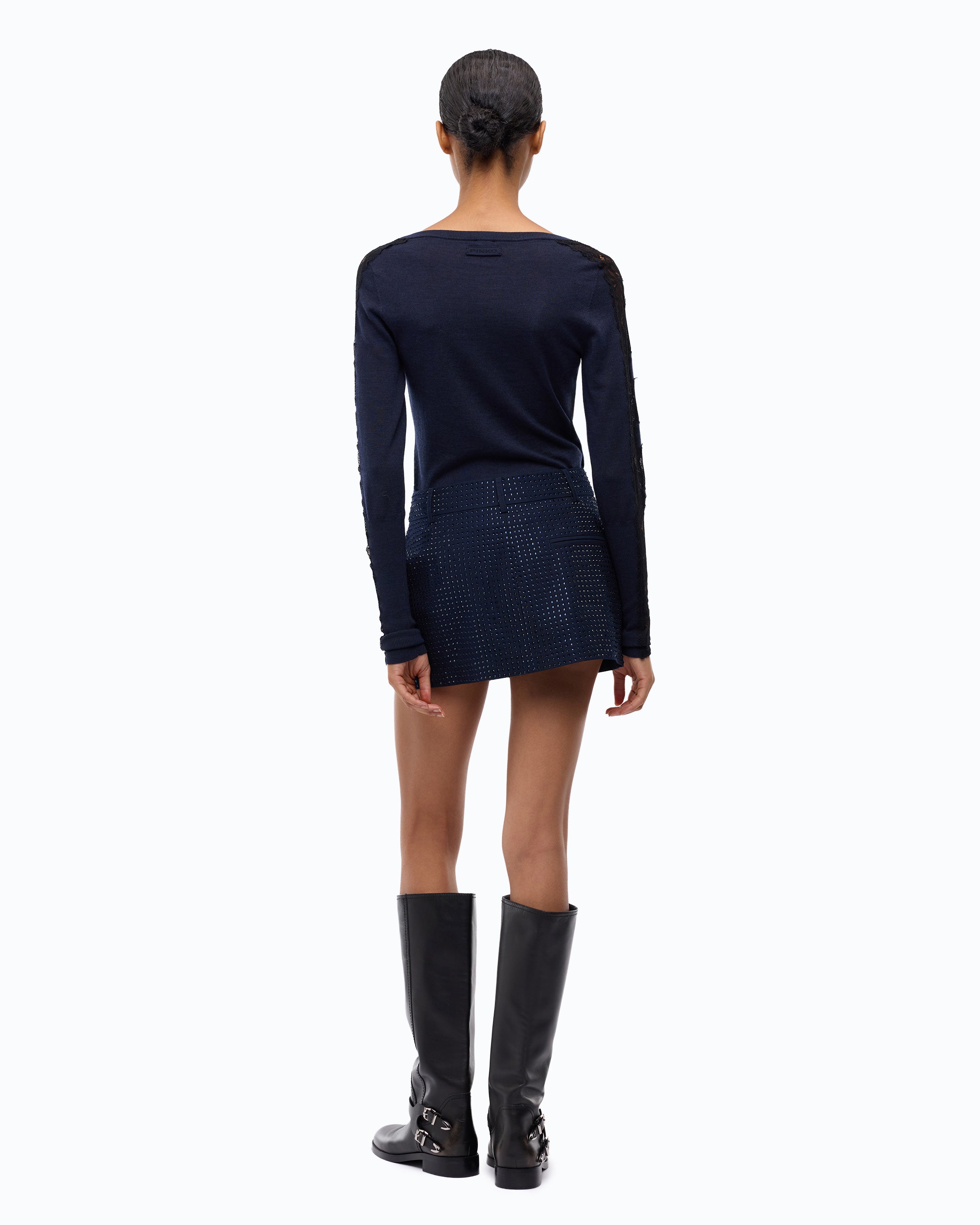Pinko Urlo Cardigan kardigan wełniany niebieski