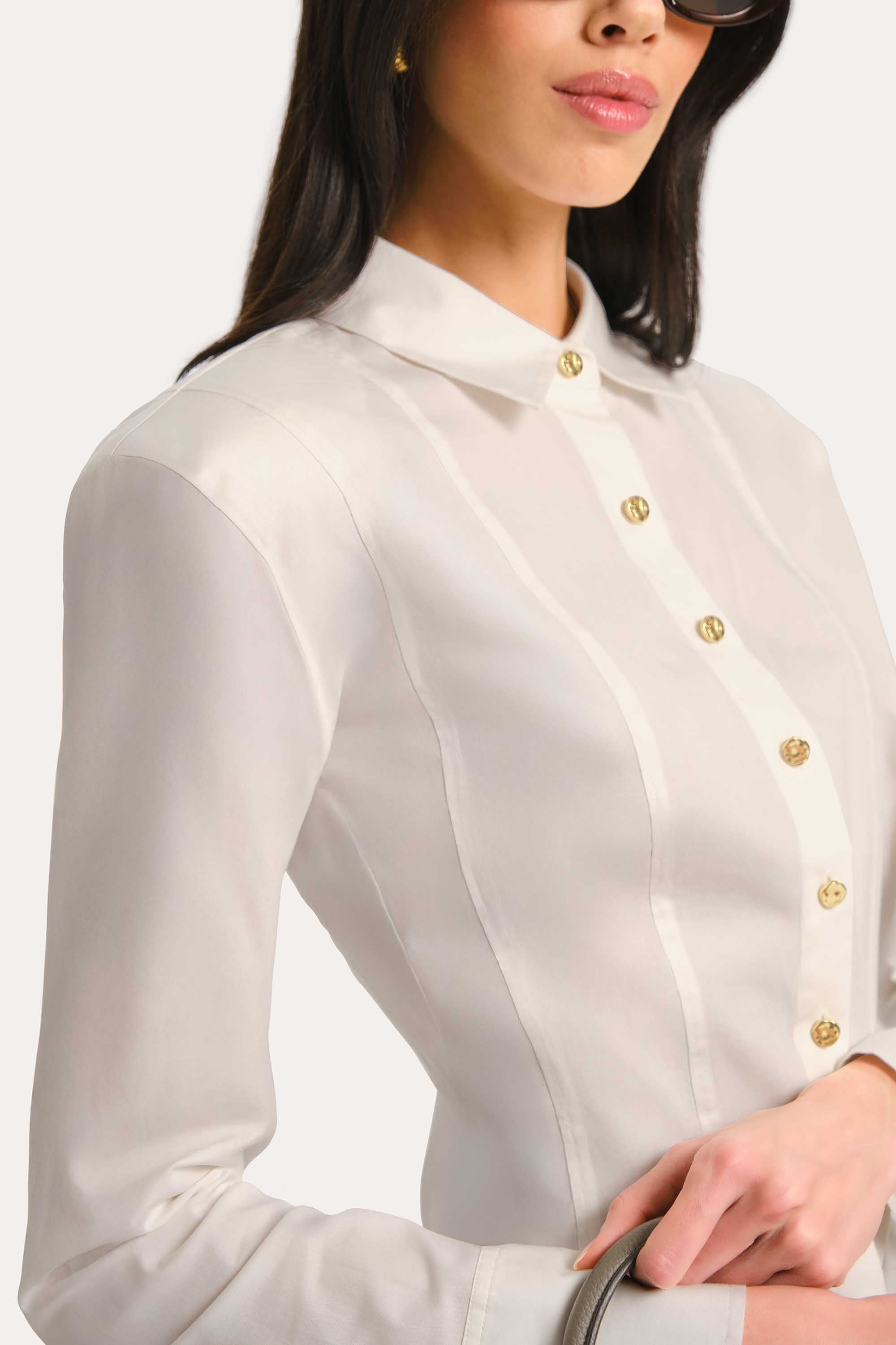 Elie Tahari Marissa koszula bawełniana White