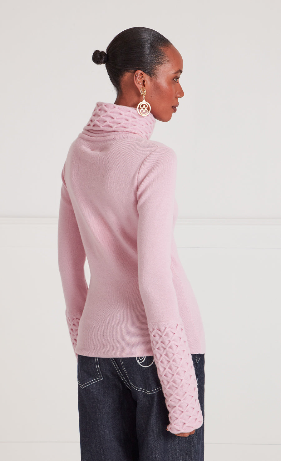 Temperley London Honeycomb sweter Pale Rose XS-LG