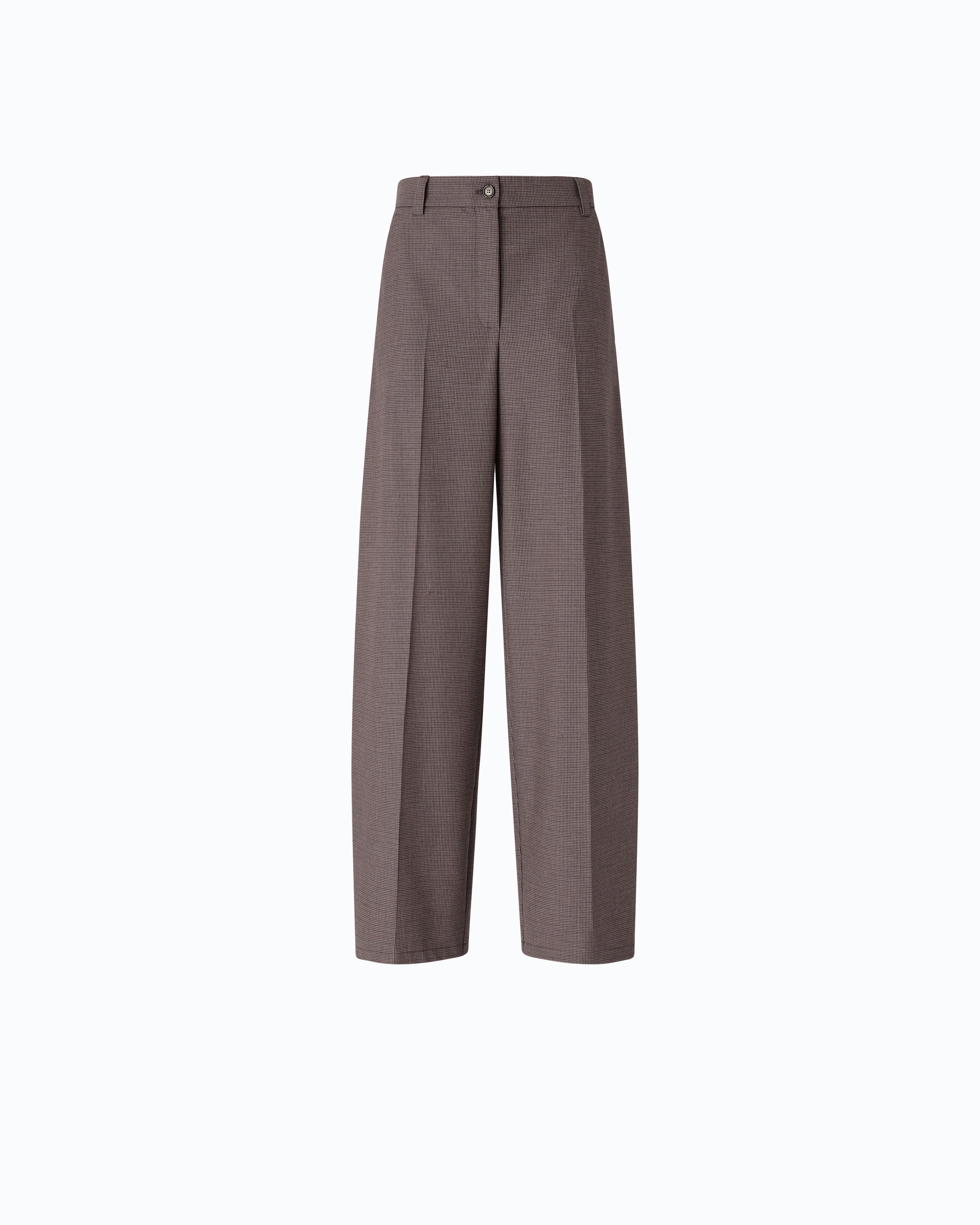 Pinko Balbino Pants spodnie barrel pepitka beż