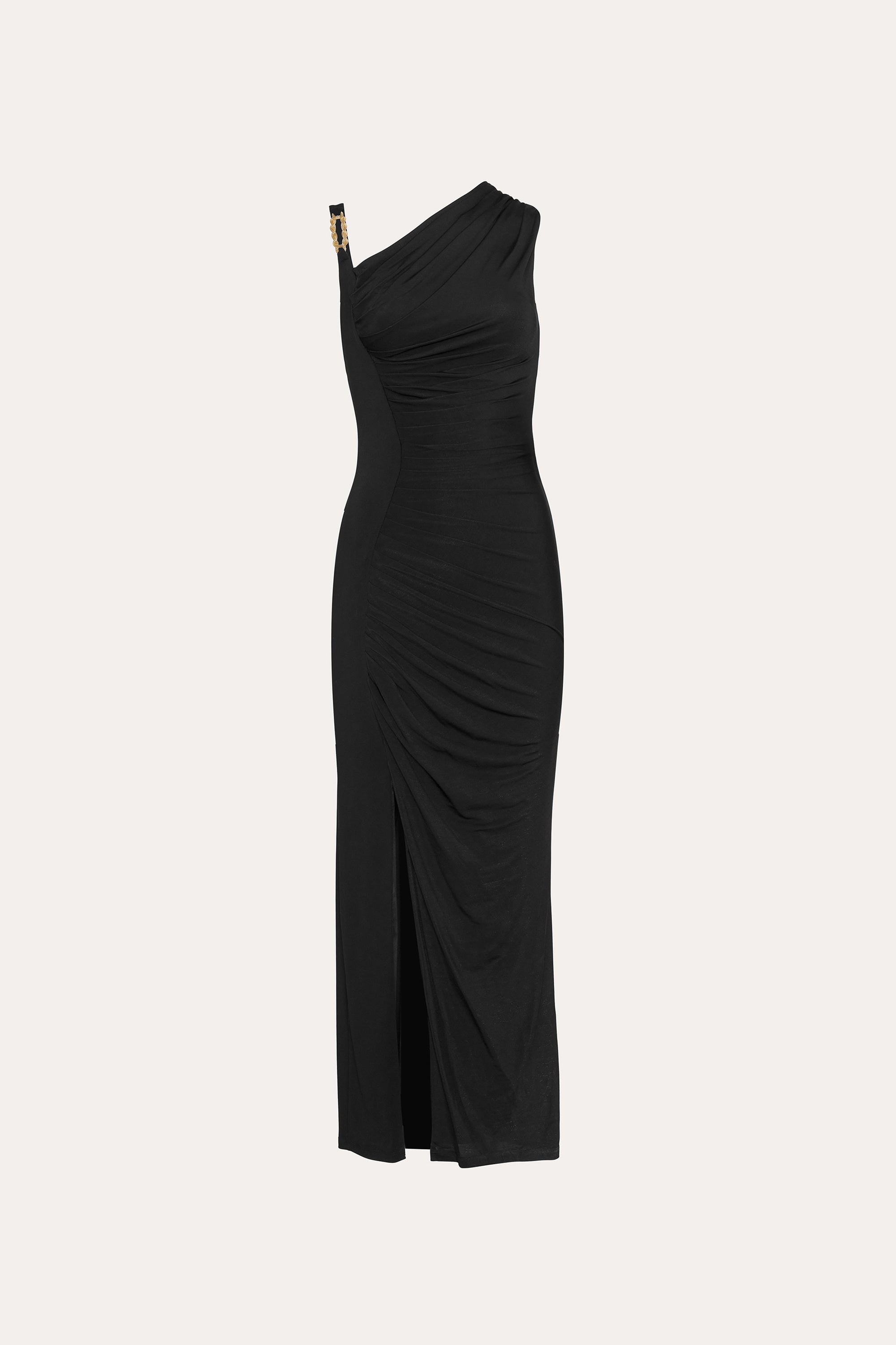 Elie Tahari Asymmetric E905T614 suknia czarna długa