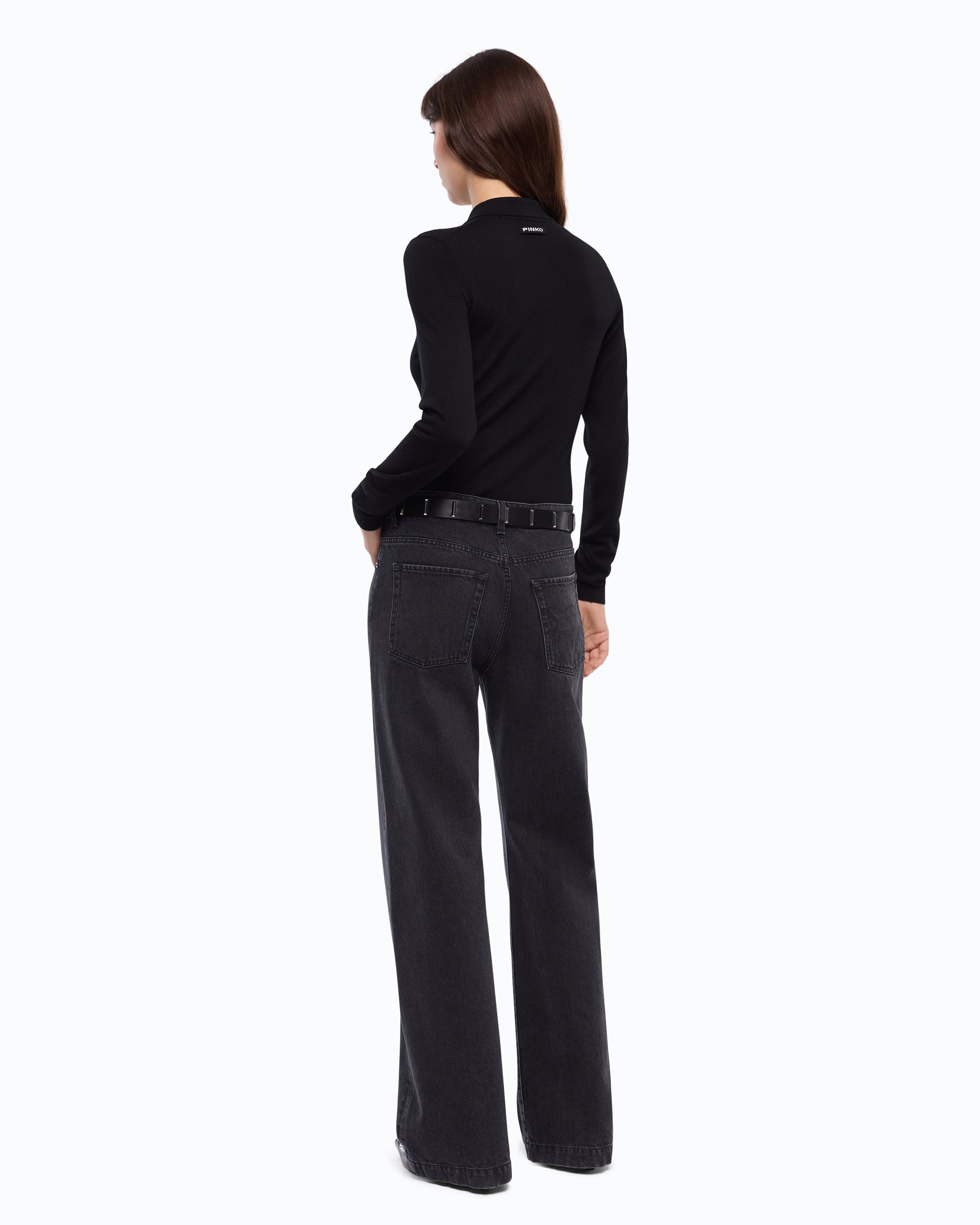 Pinko Ajaccio Bodysuit body czarne merino