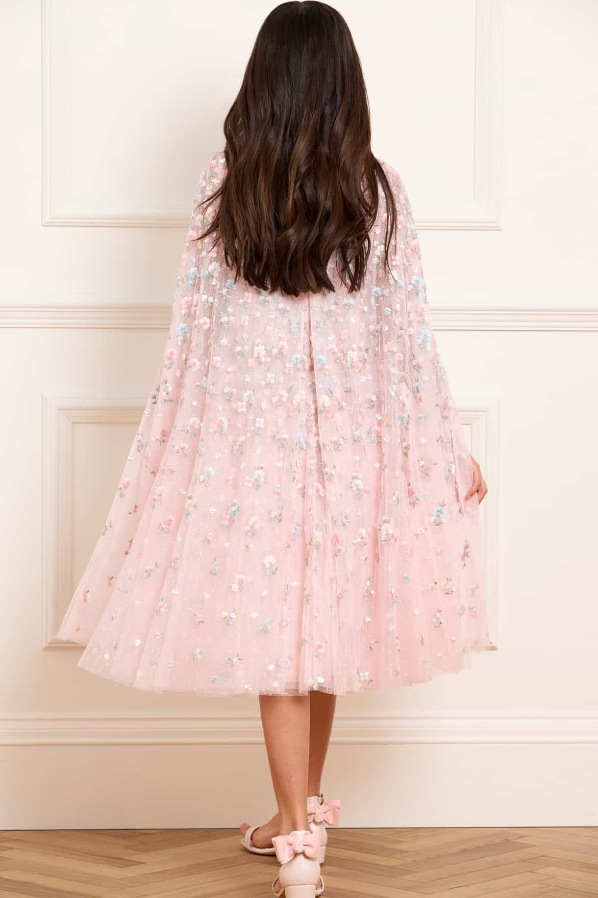 Needle & Thread Dahlia Ditsy Dress sukienka dziewczęca różowa