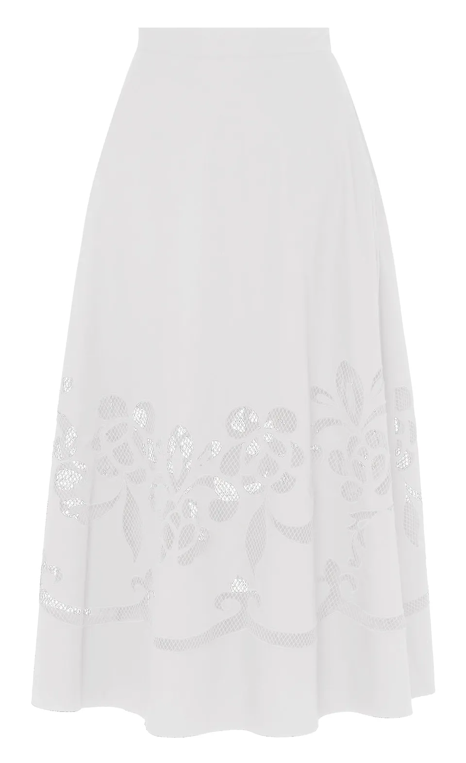 Temperley London Nelle spódnica midi biała bawełna