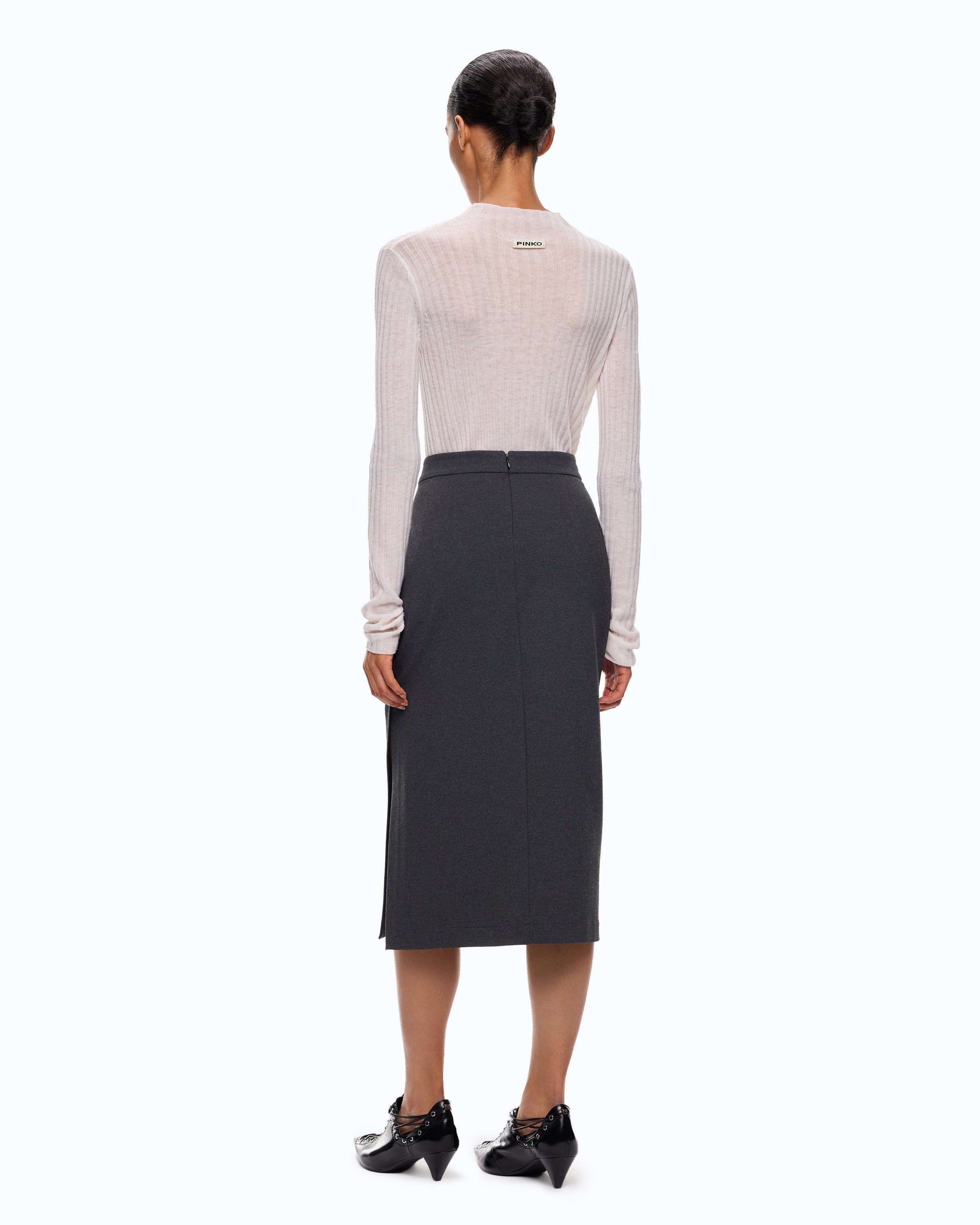 Pinko Genziana Skirt spódnica midi szara