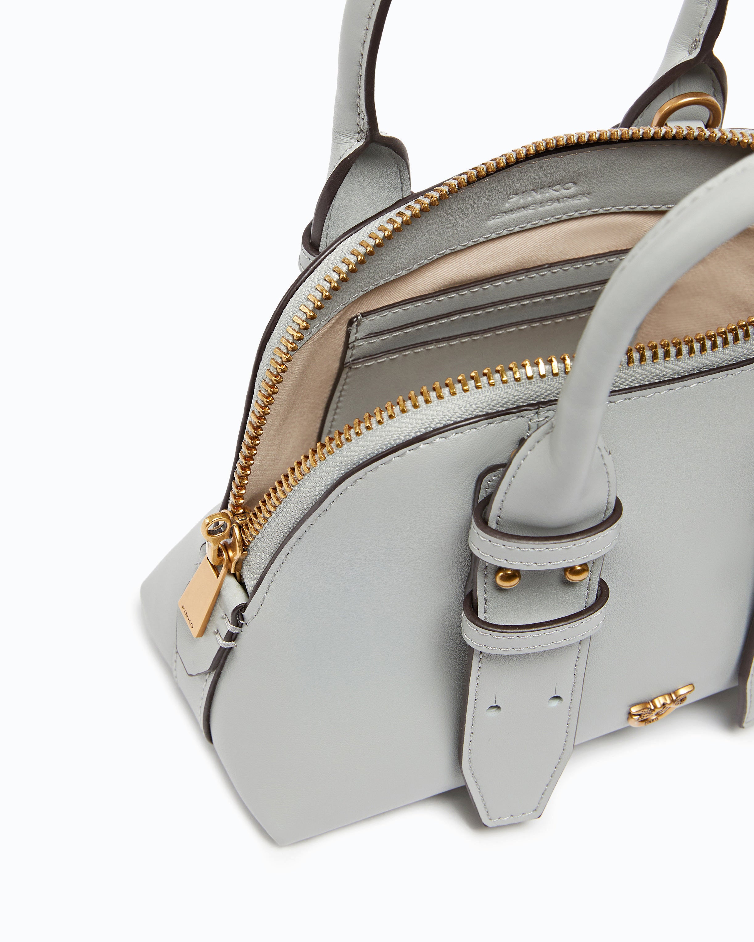 Pinko Escape Bag Bowling Mini torebka skórzana