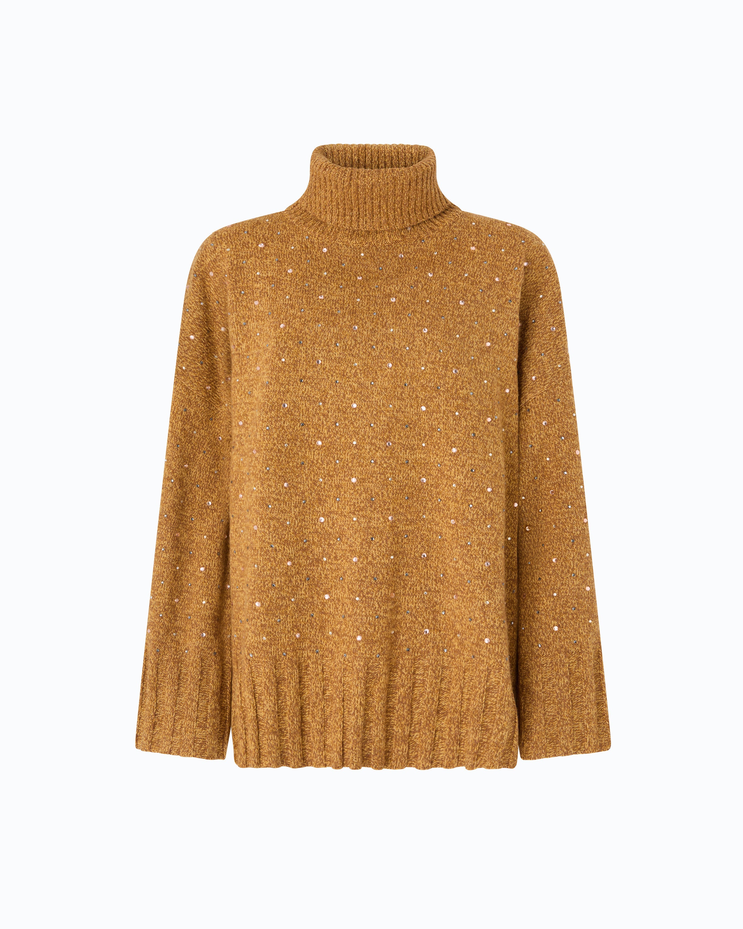 Pinko Dresda Turtleneck sweter golf w kryształki