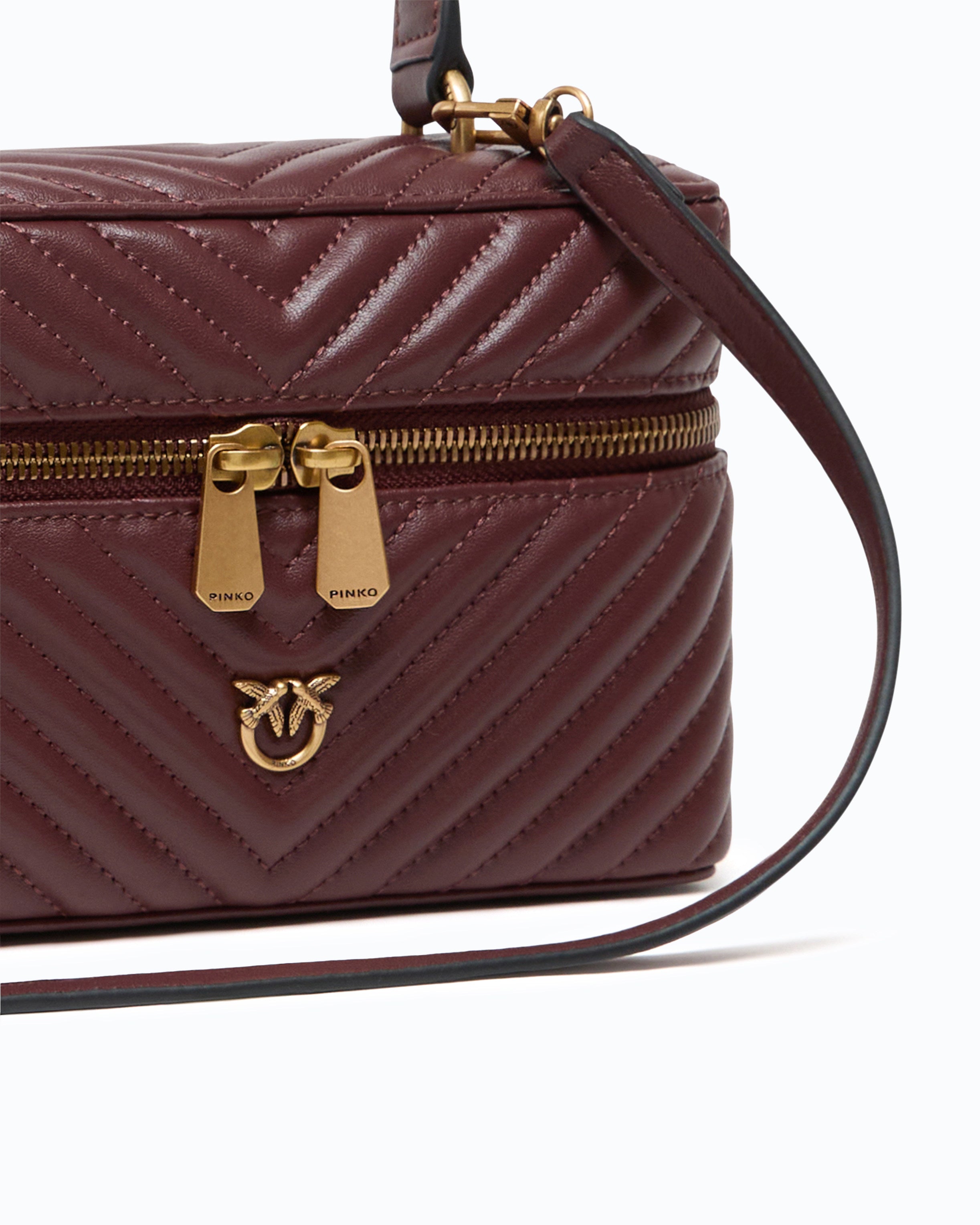 Pinko Vanity Soft Mini kosmetyczka kuferek bordeaux