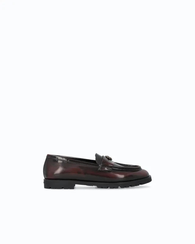 Pinko Nora 07 Loafer mokasyny czerwone skórzane