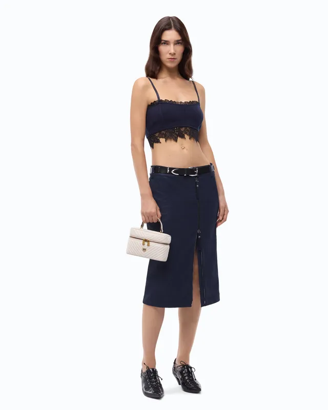 Pinko Bramito Bra bralette koronkowy niebieski