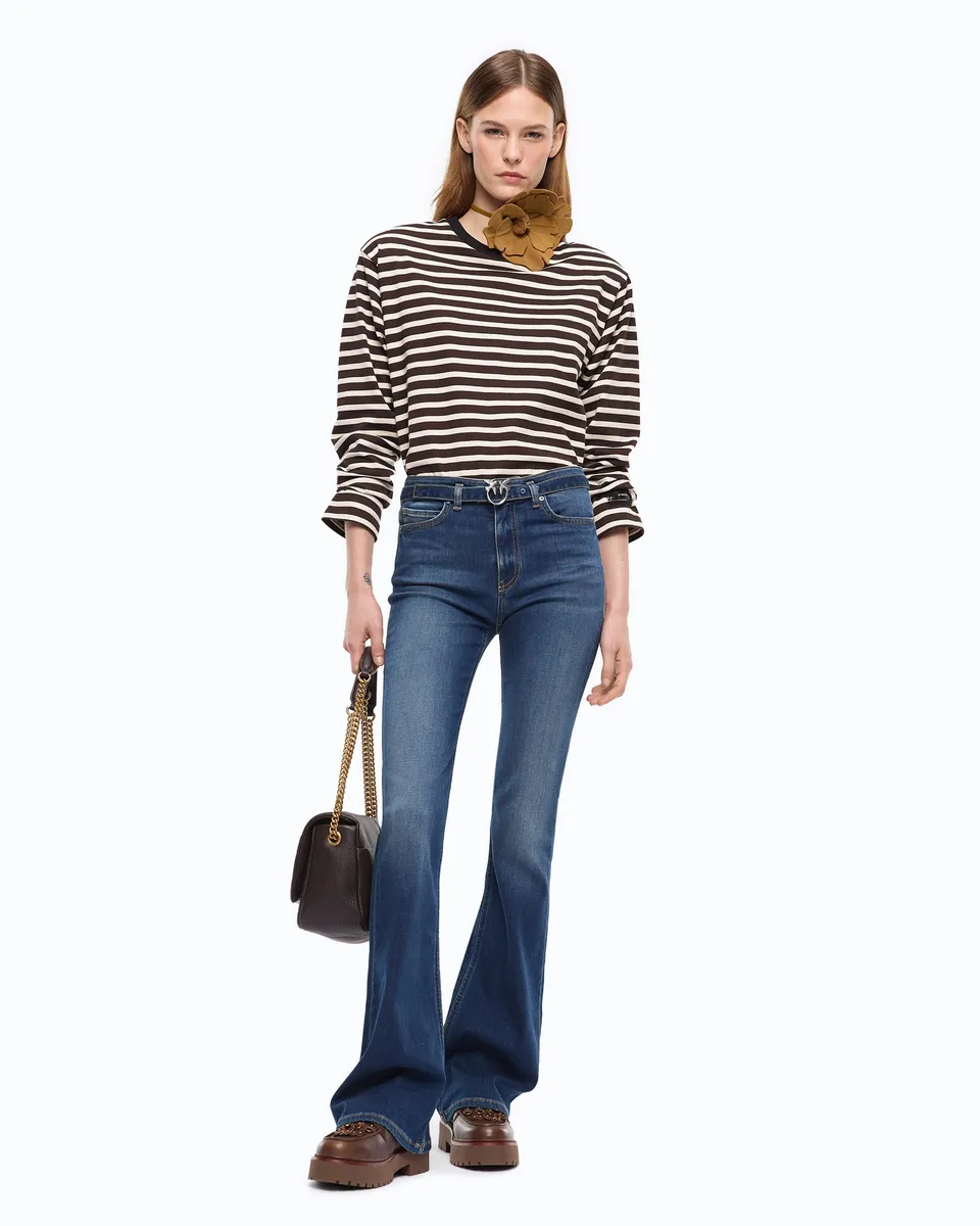 Pinko Mirtilla Quiet Is The New Punk sweter w paski