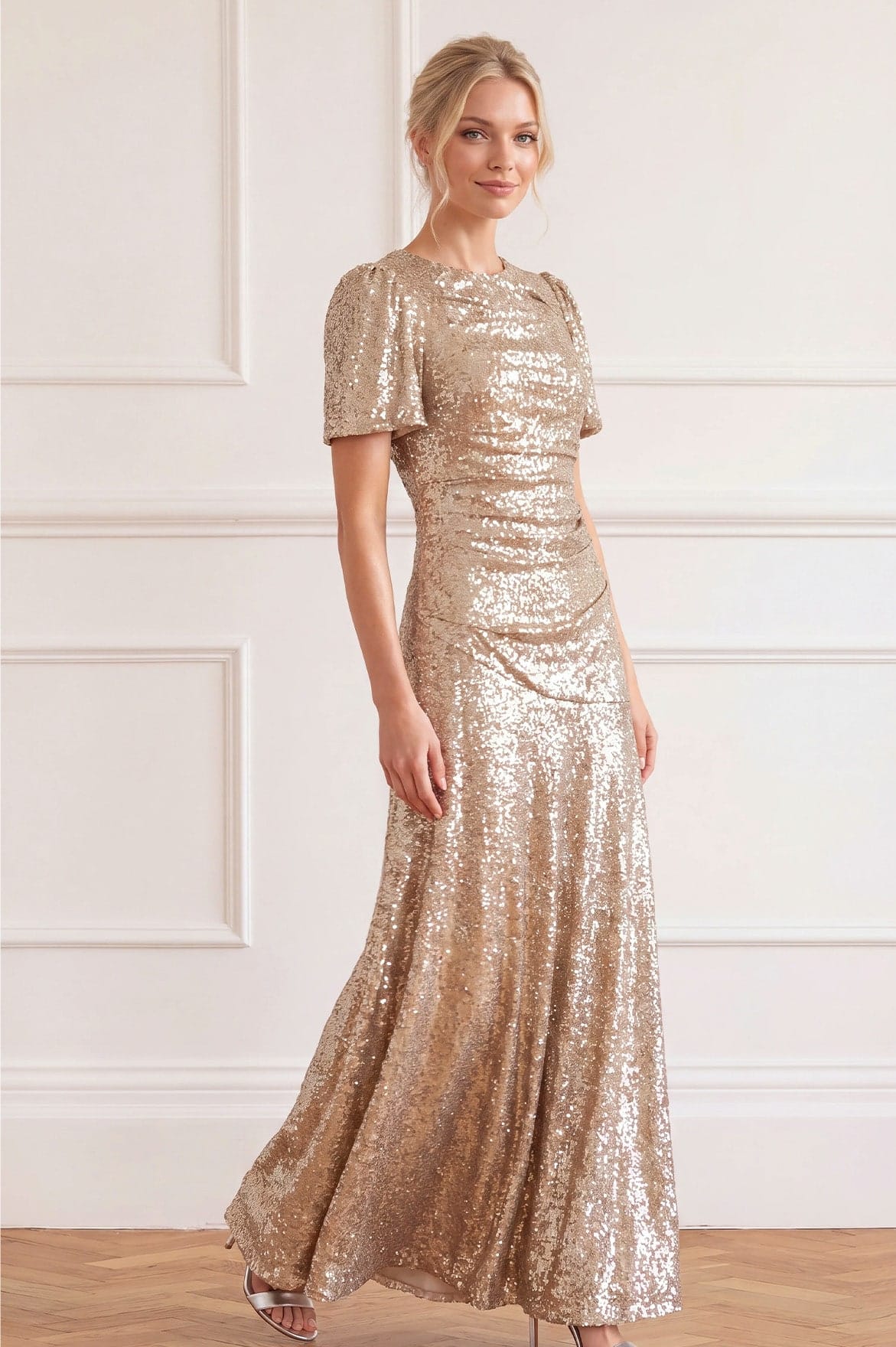 Needle & Thread Solana Gown sukienka Gold