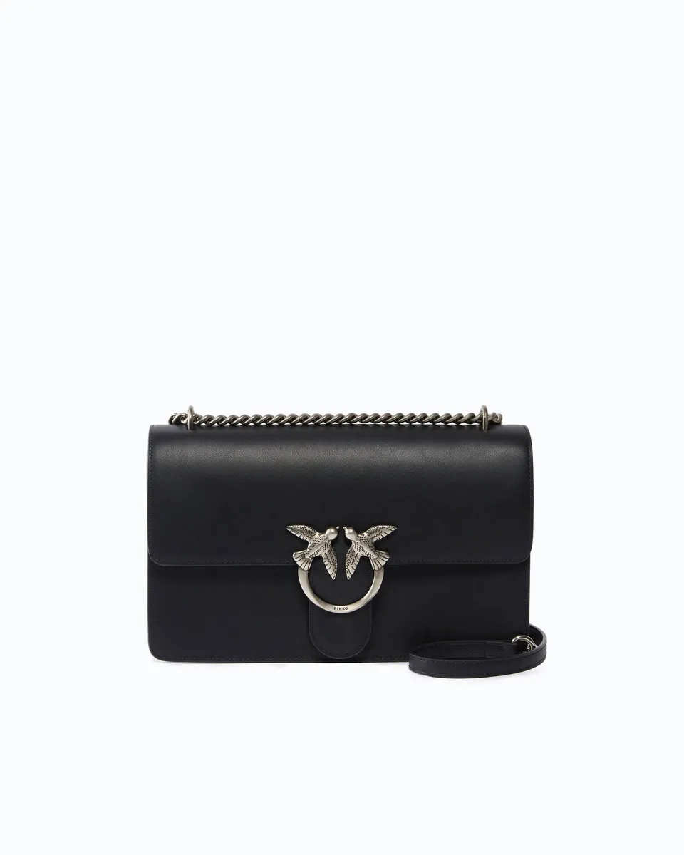 Pinko Love Bag One Classic torebka czarna skóra