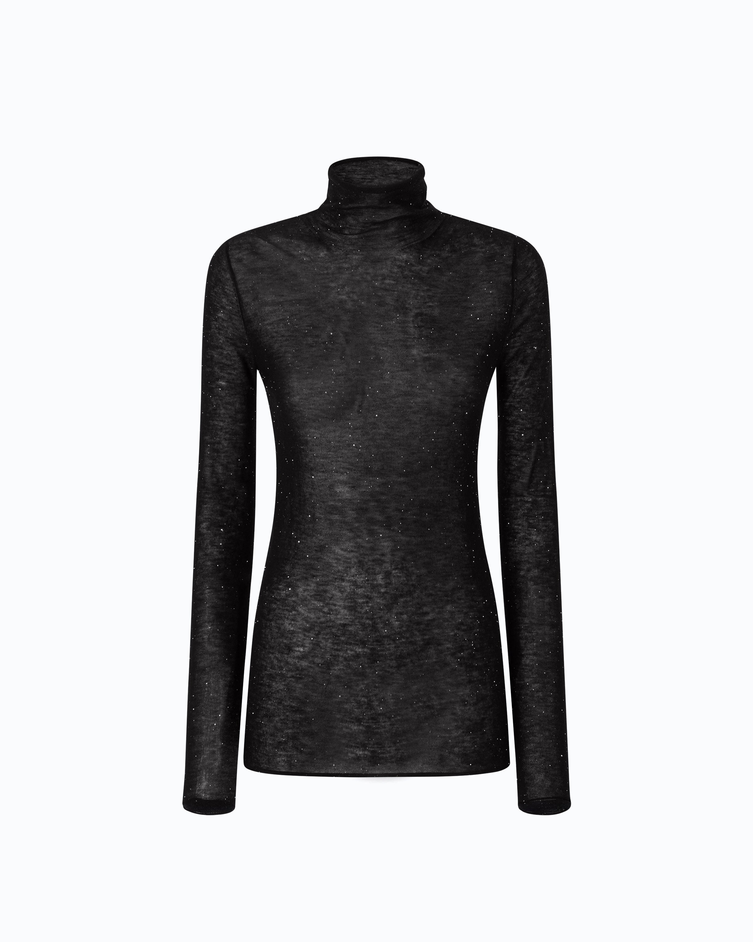 Pinko Moss Sweater sweter golf cekiny dopasowany