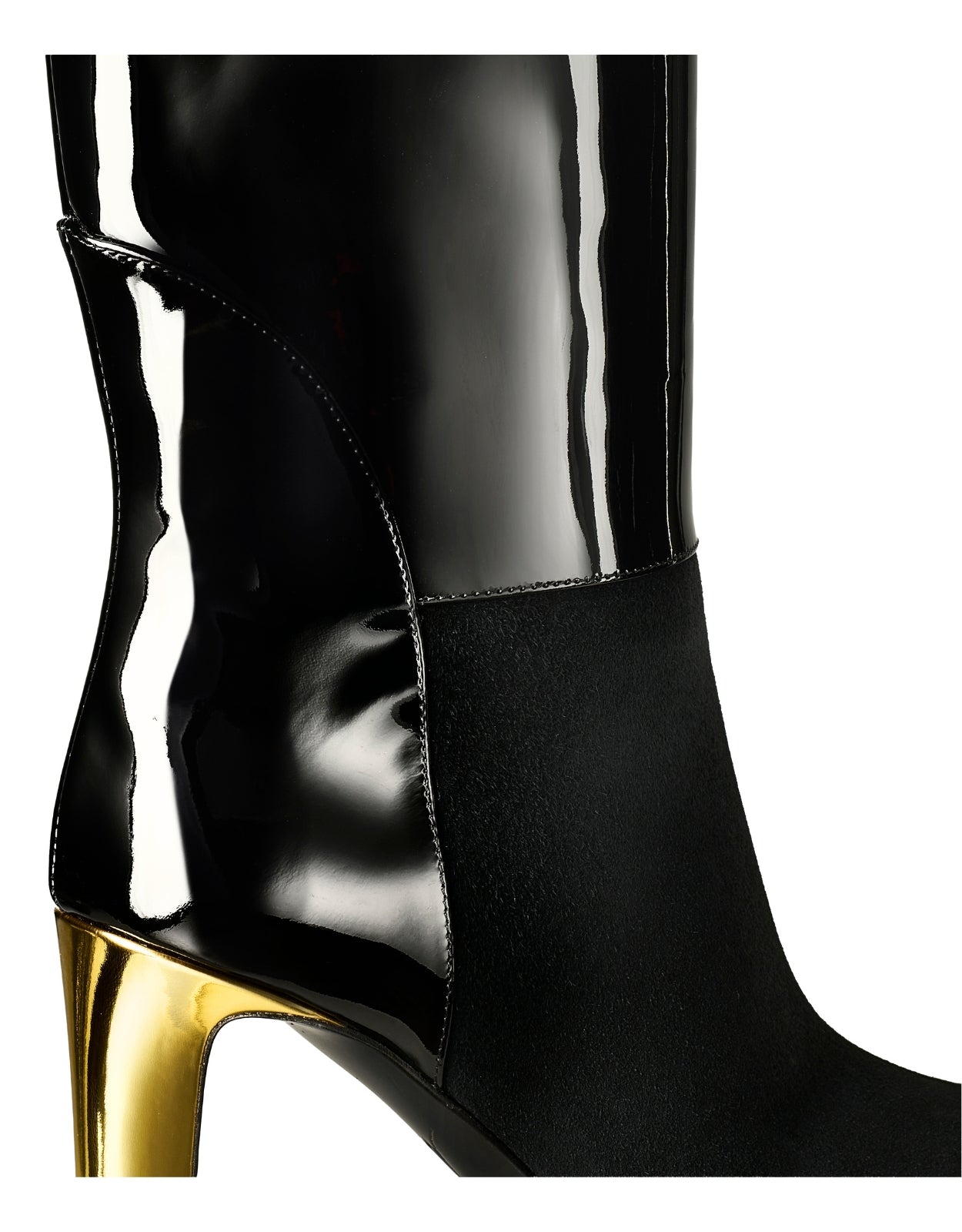 Temperley London Dusk botki skórzane czarne obcas 9 cm