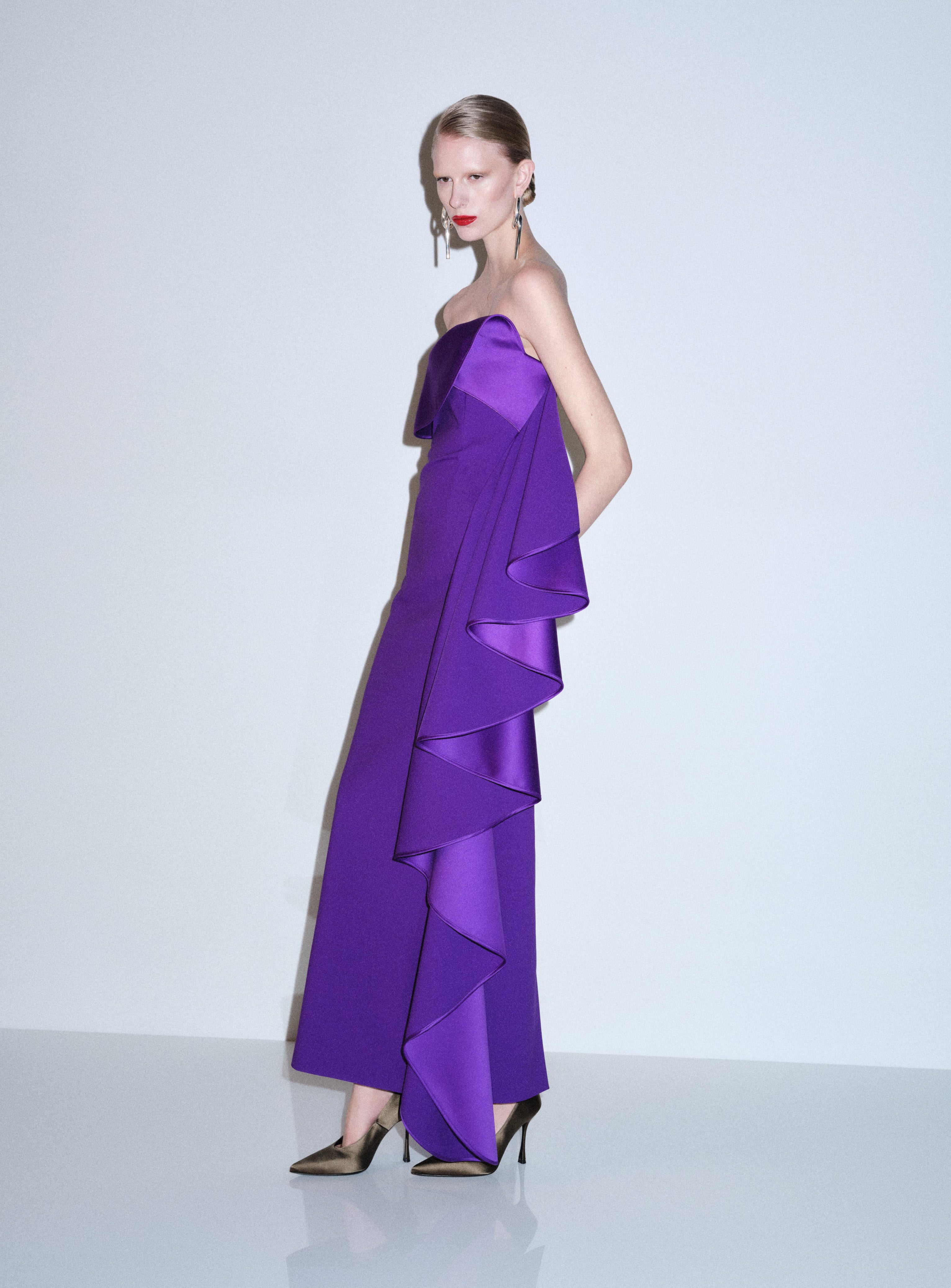 Solace London Andress sukienka gorsetowa fiolet rozm. 10