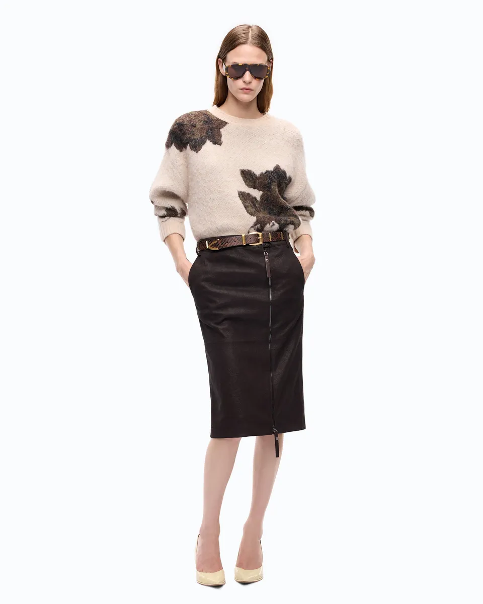 Pinko Montiano Skirt spódnica brązowa midi