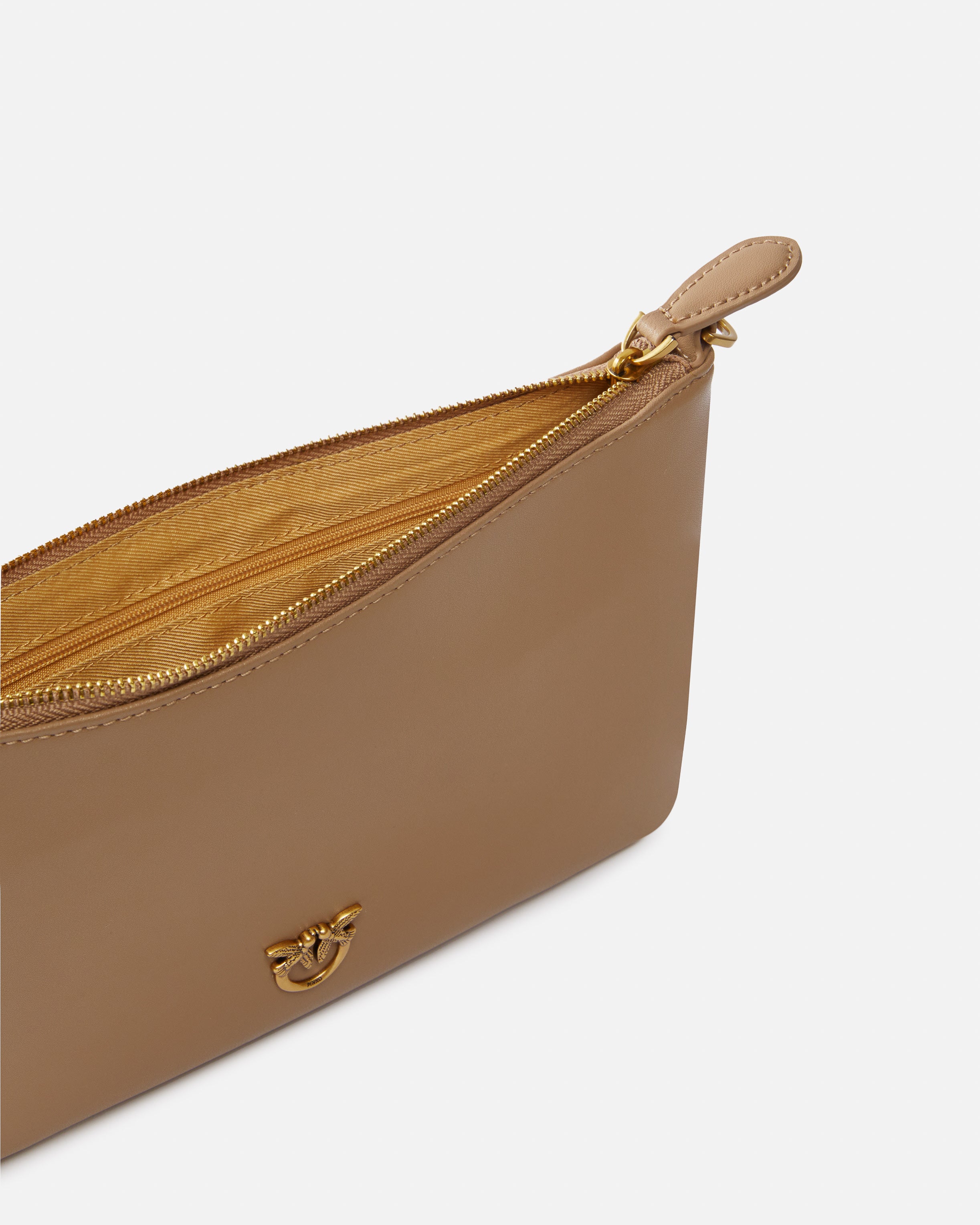 Pinko Flat Classic Simply torebka brązowa skórzana