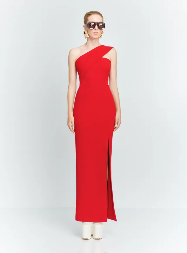 Solace London Lois sukienka wieczorowa czerwona maxi