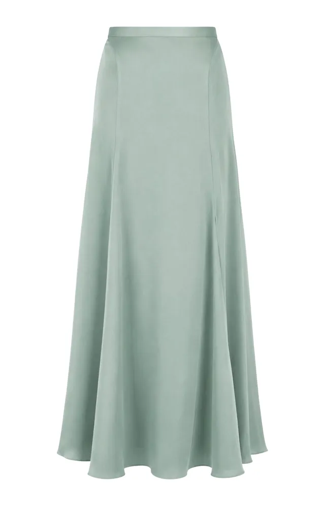 Temperley London Amerie spódnica satynowa zielona
