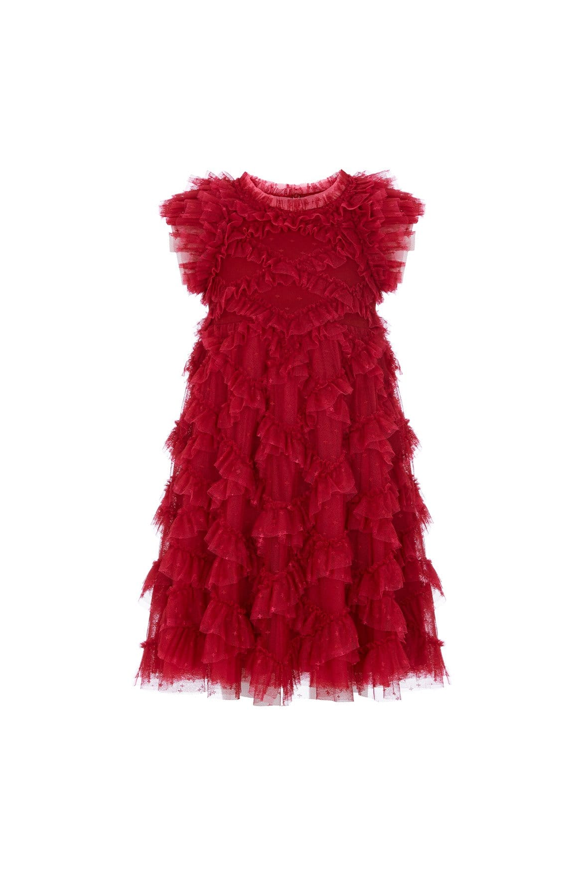 Needle & Thread Genevieve Dress sukienka czerwona tiul