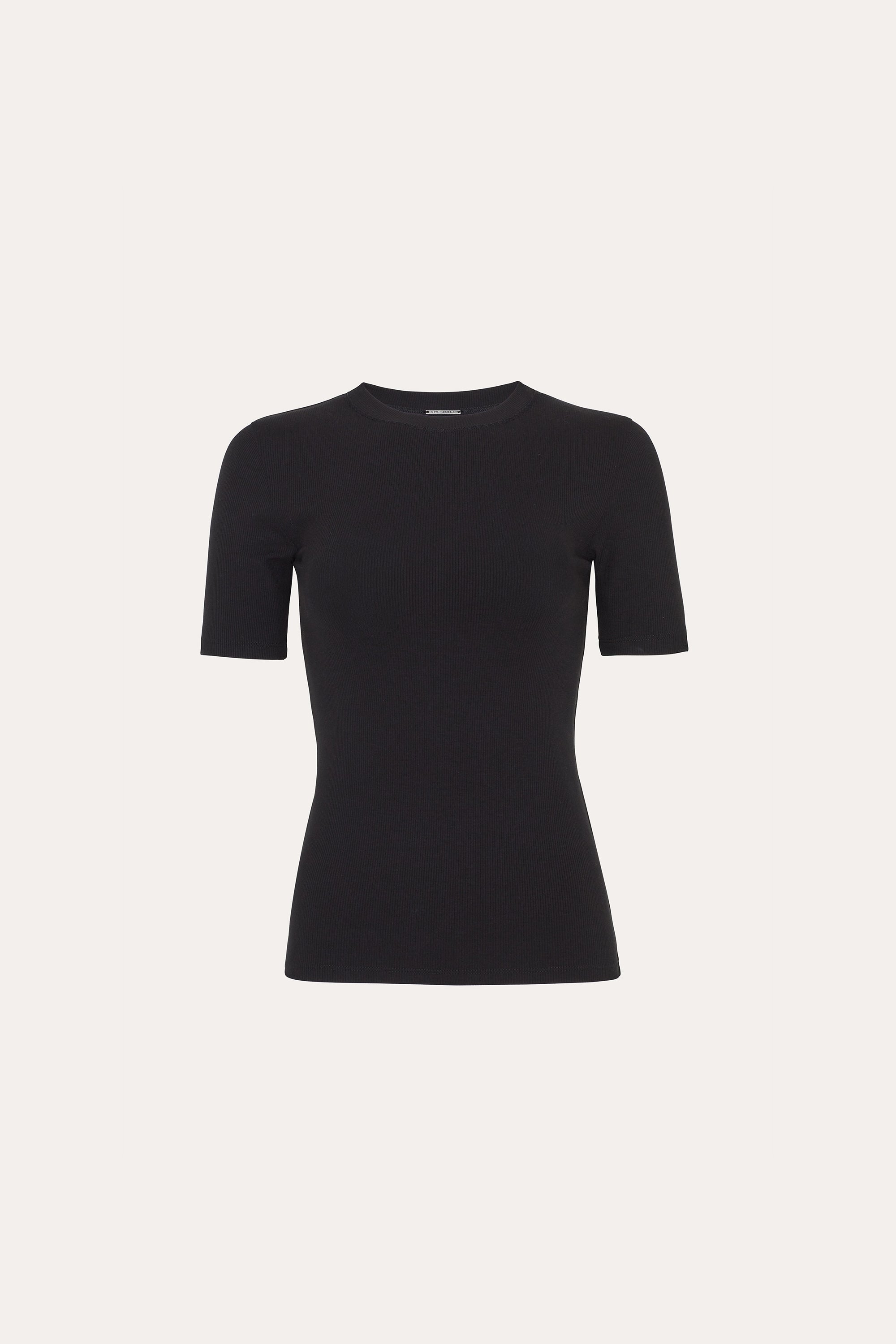 Elie Tahari Classic Rib t-shirt Black prążek