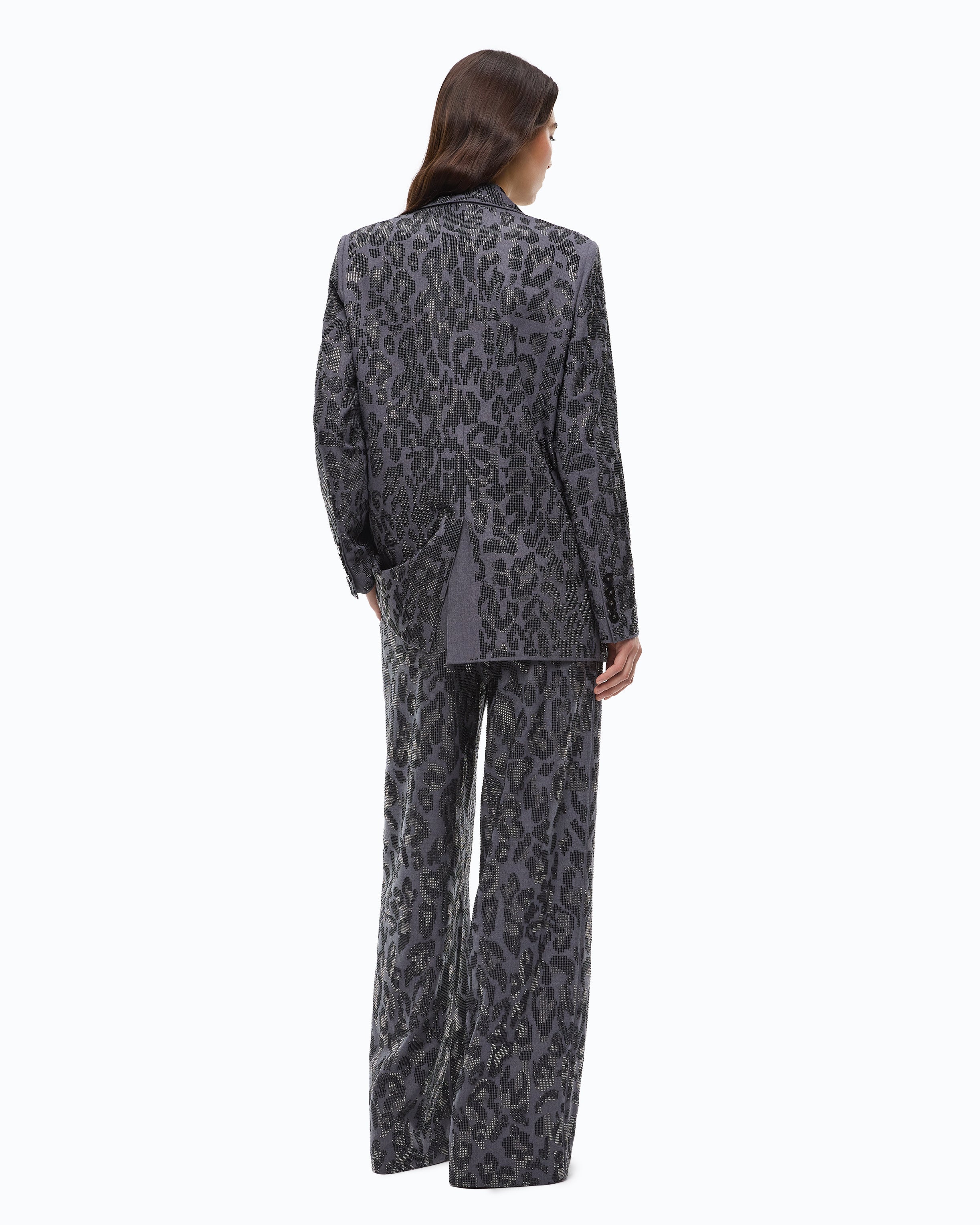 Pinko Jaguar Jacket żakiet szary kryształki