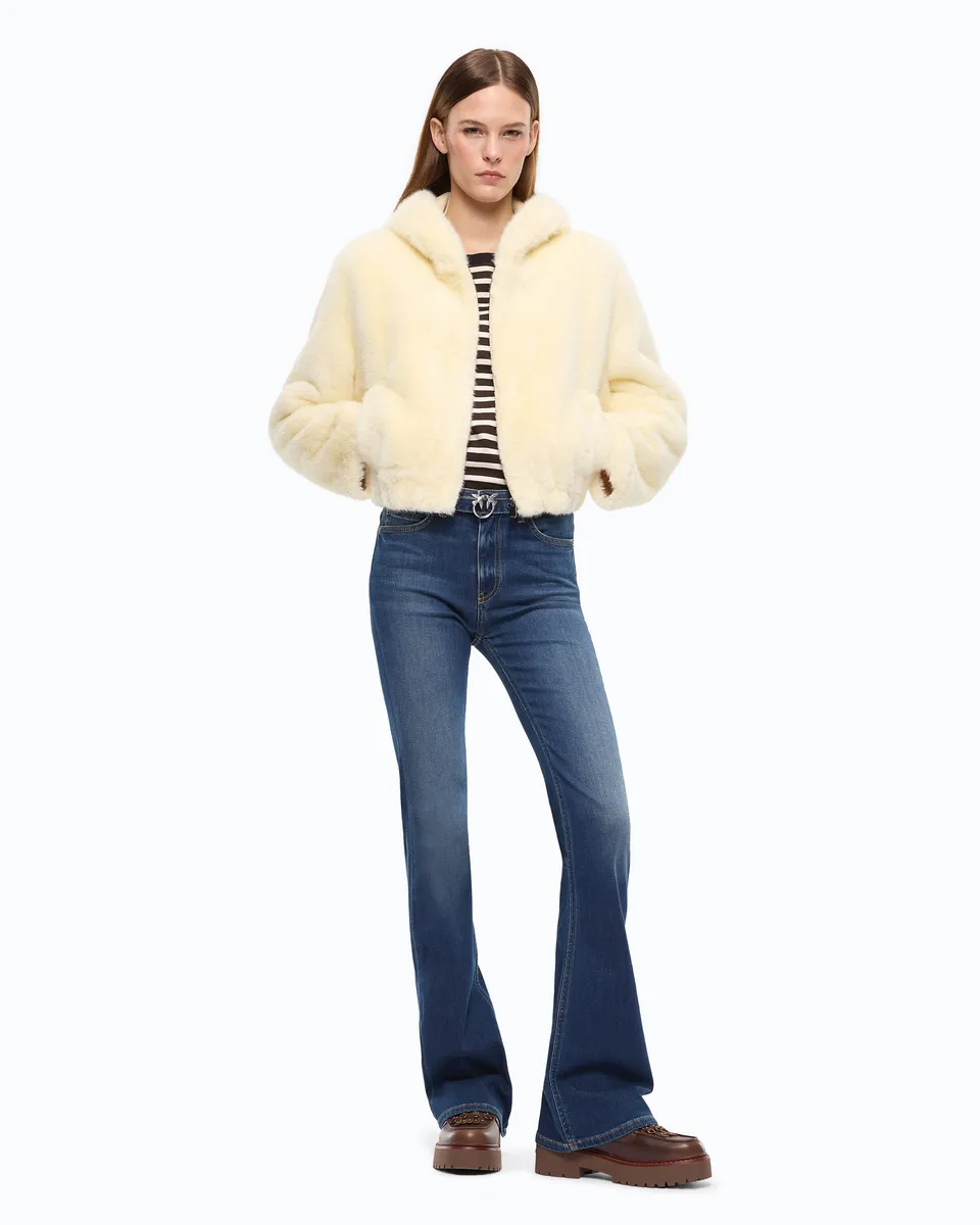 Pinko Gasteria Jacket kurtka żółta z kapturem